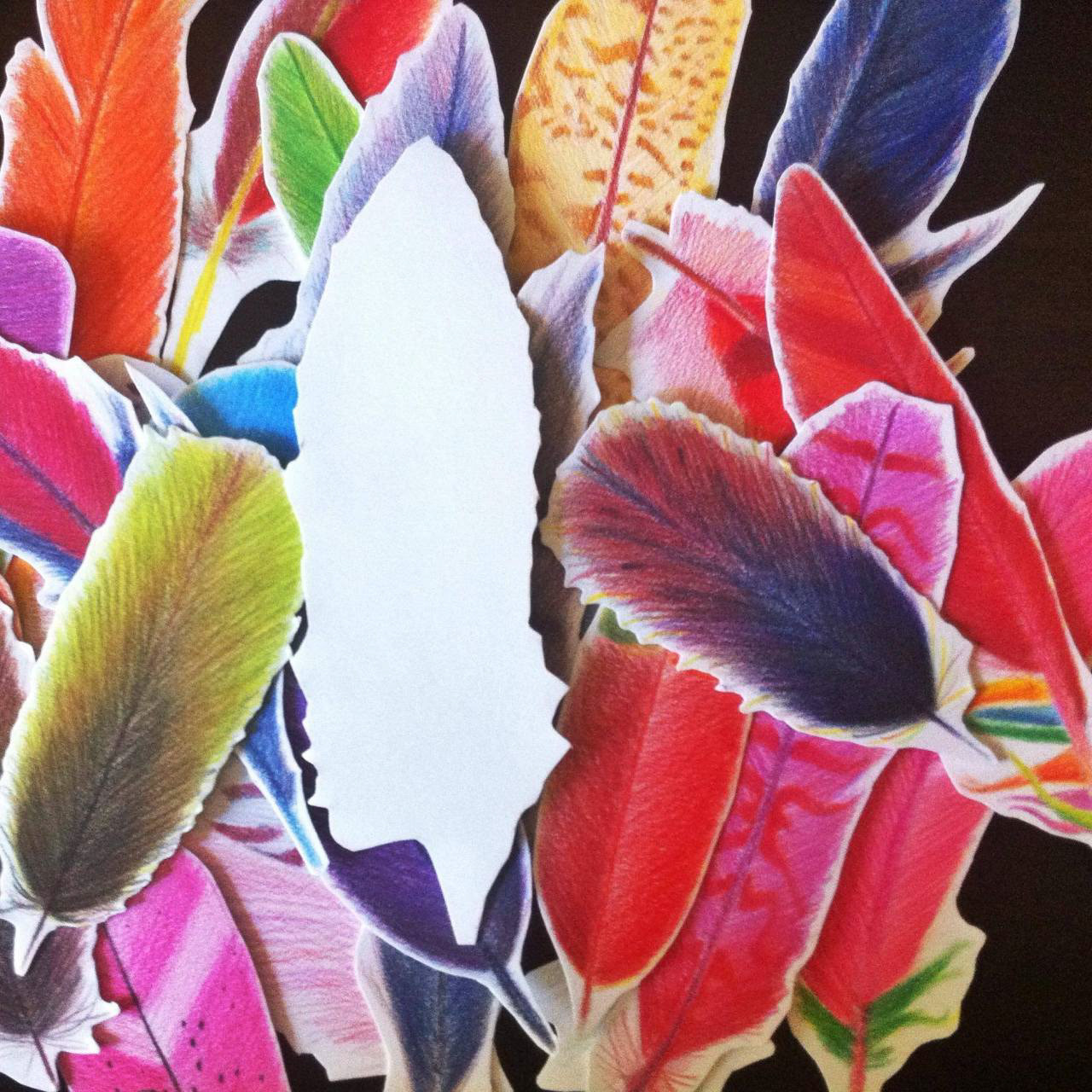 Feather Bookmarks on Cardstock • Prismacolor Pencils