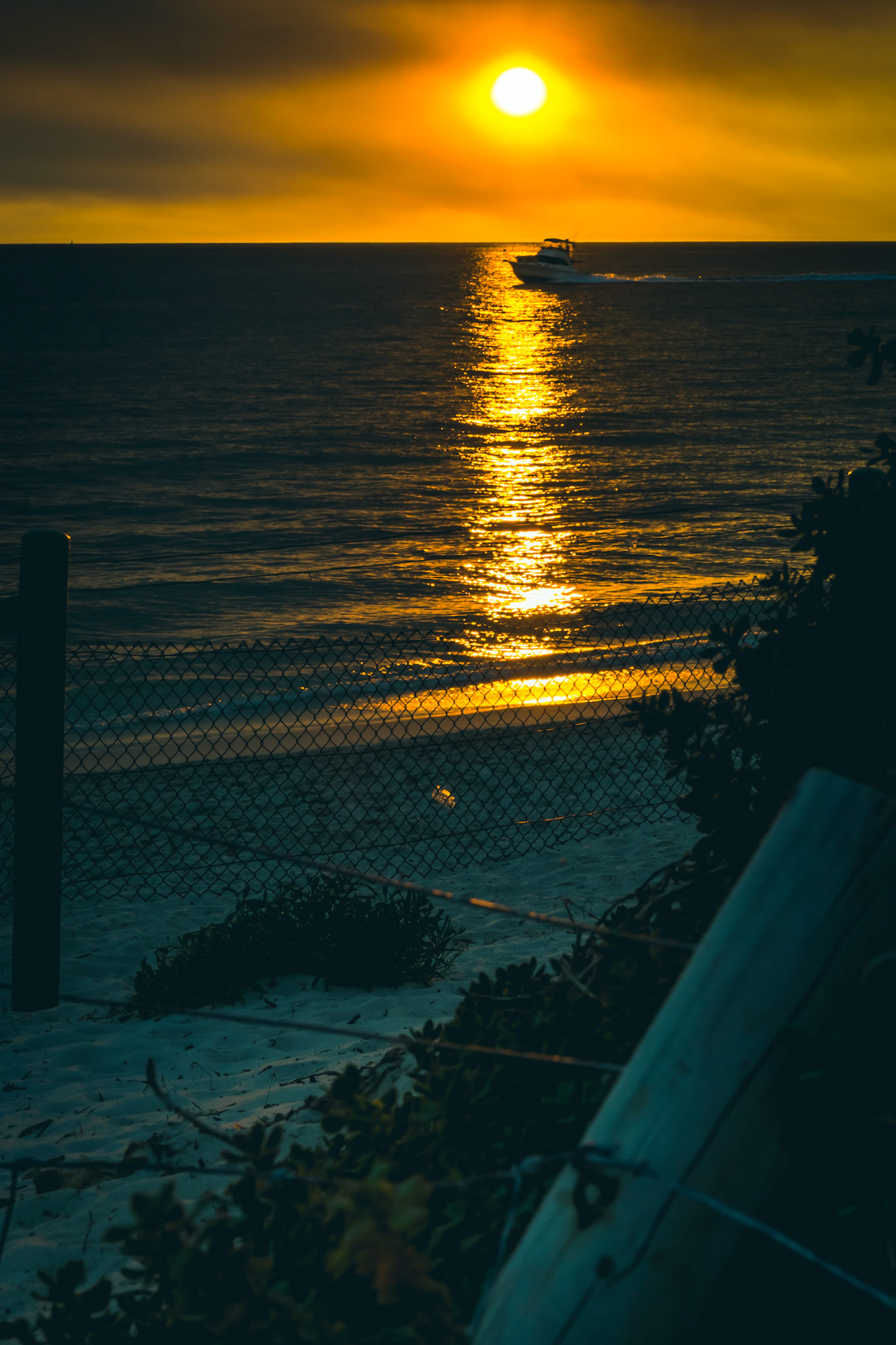 Smokey sunset Whitfords Beach