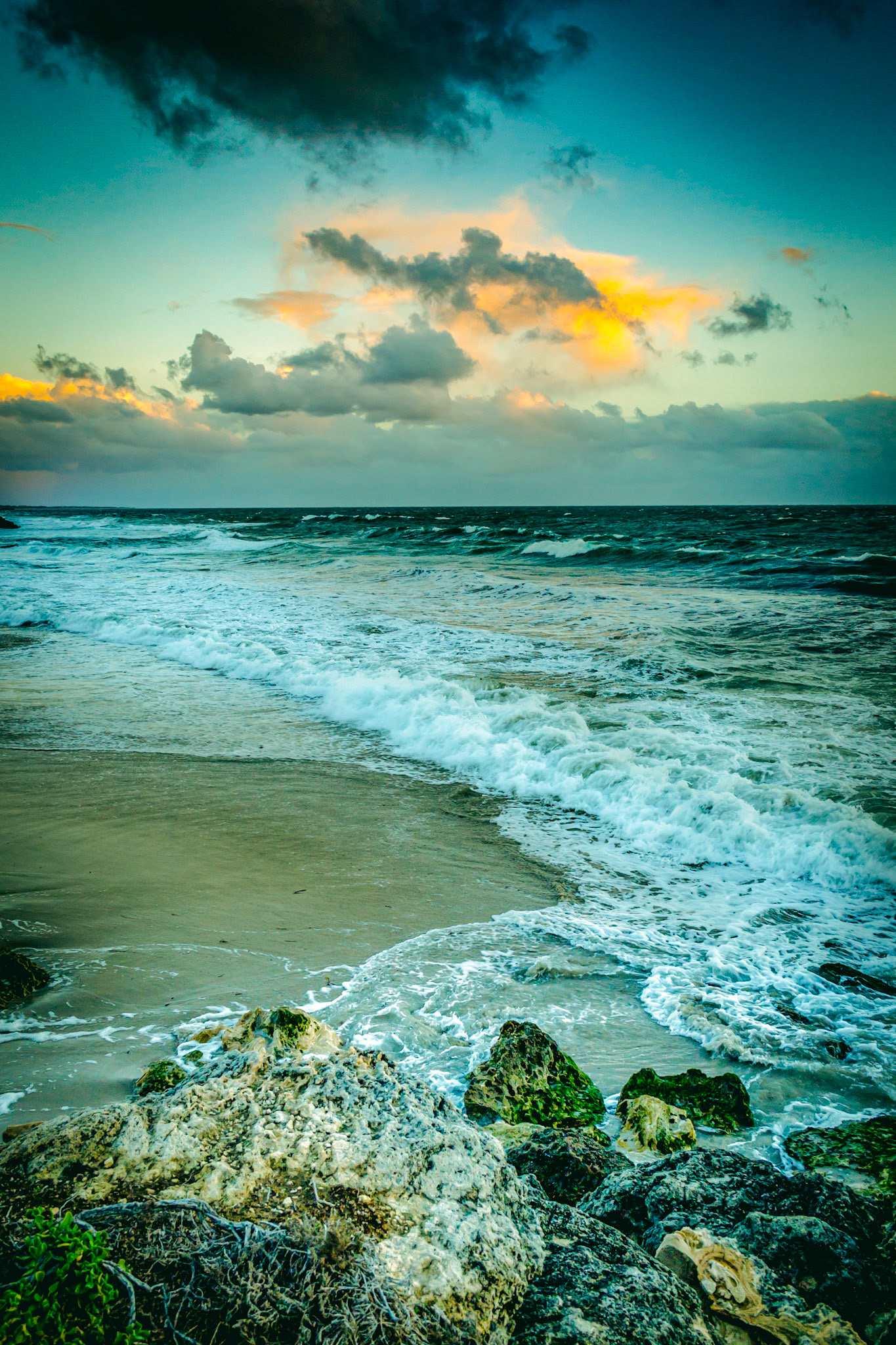 Dusk Burns Beach