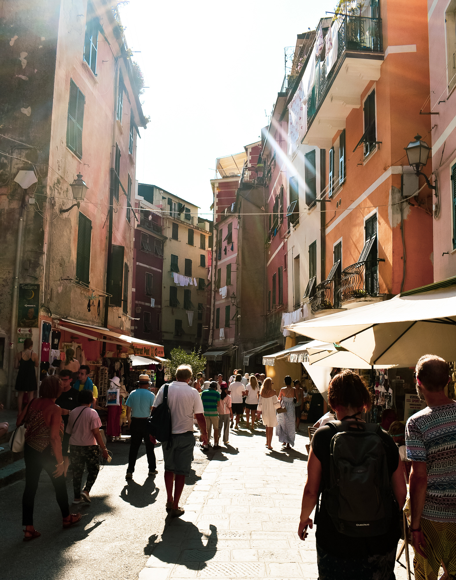 The main street in Riomaggiore, Italy 2019