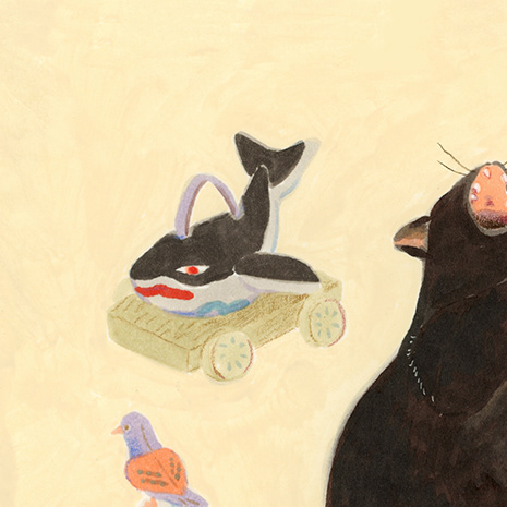 鯨車(japanese folk toy)