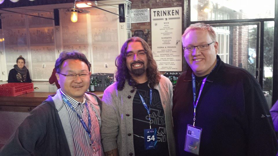 With Shuhei Yoshida and Adam Boyes