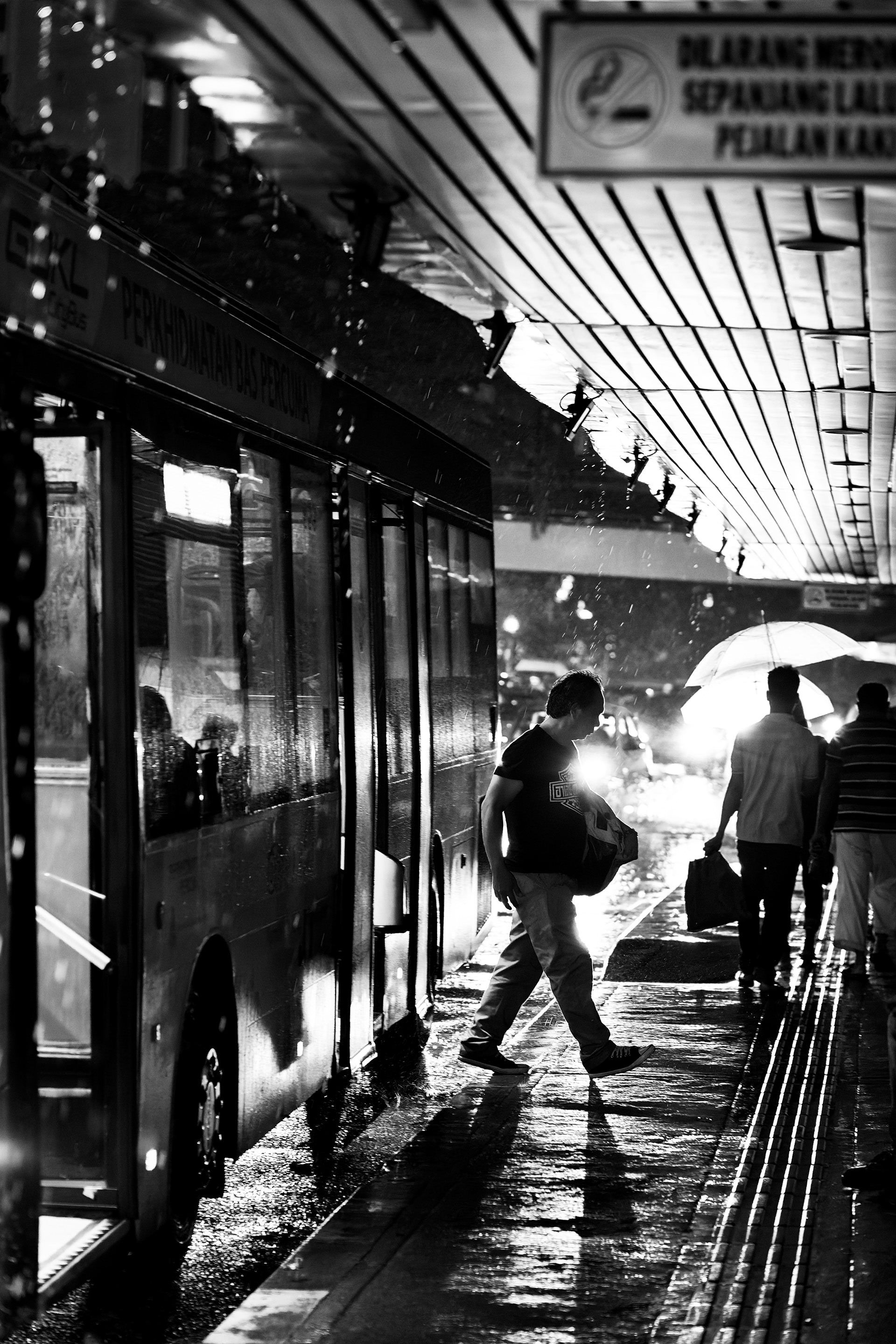 Leaving the bus