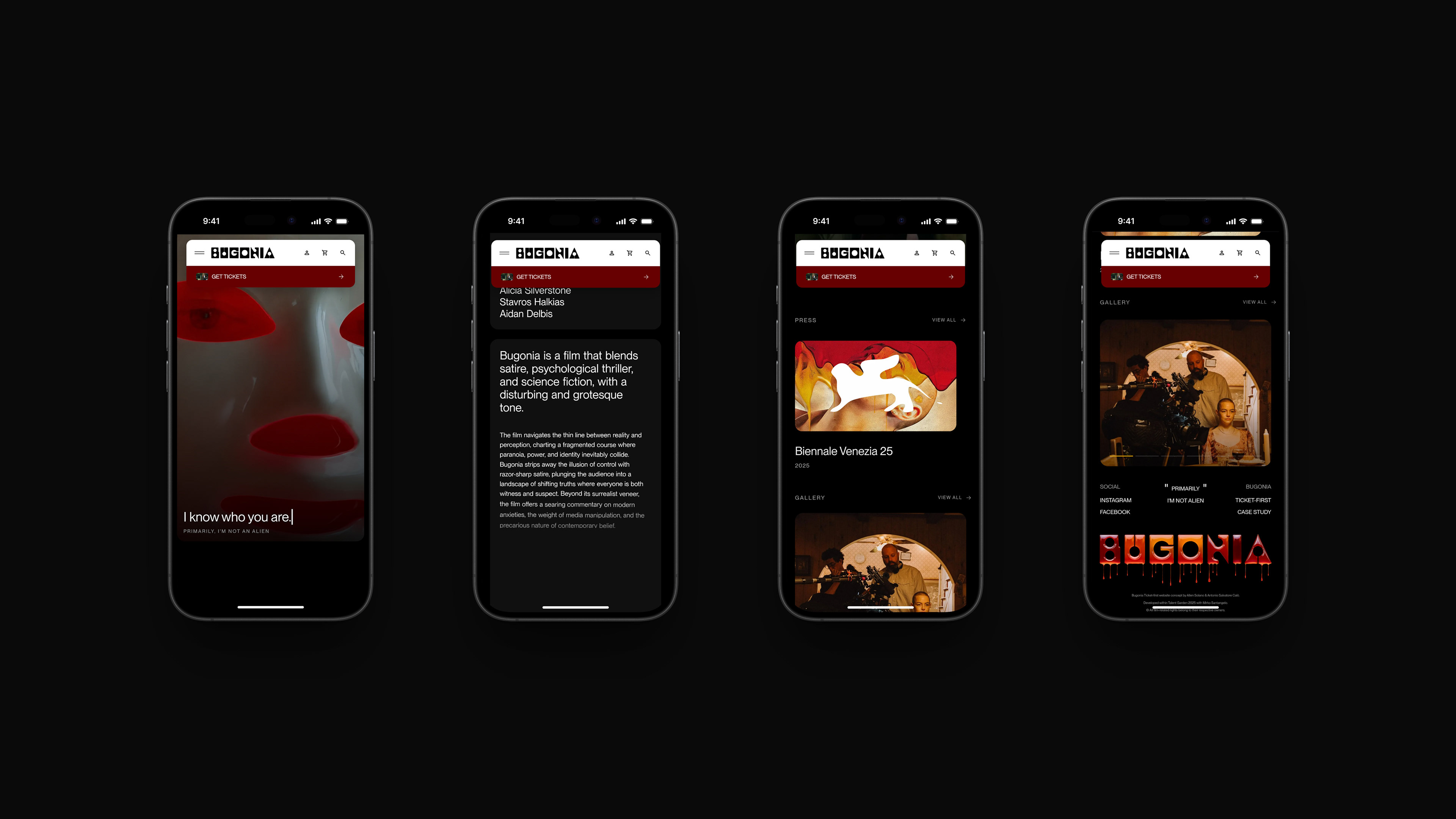 Bugonia Ticket First Website by Allen Solano & Antonio Salvatore Calò