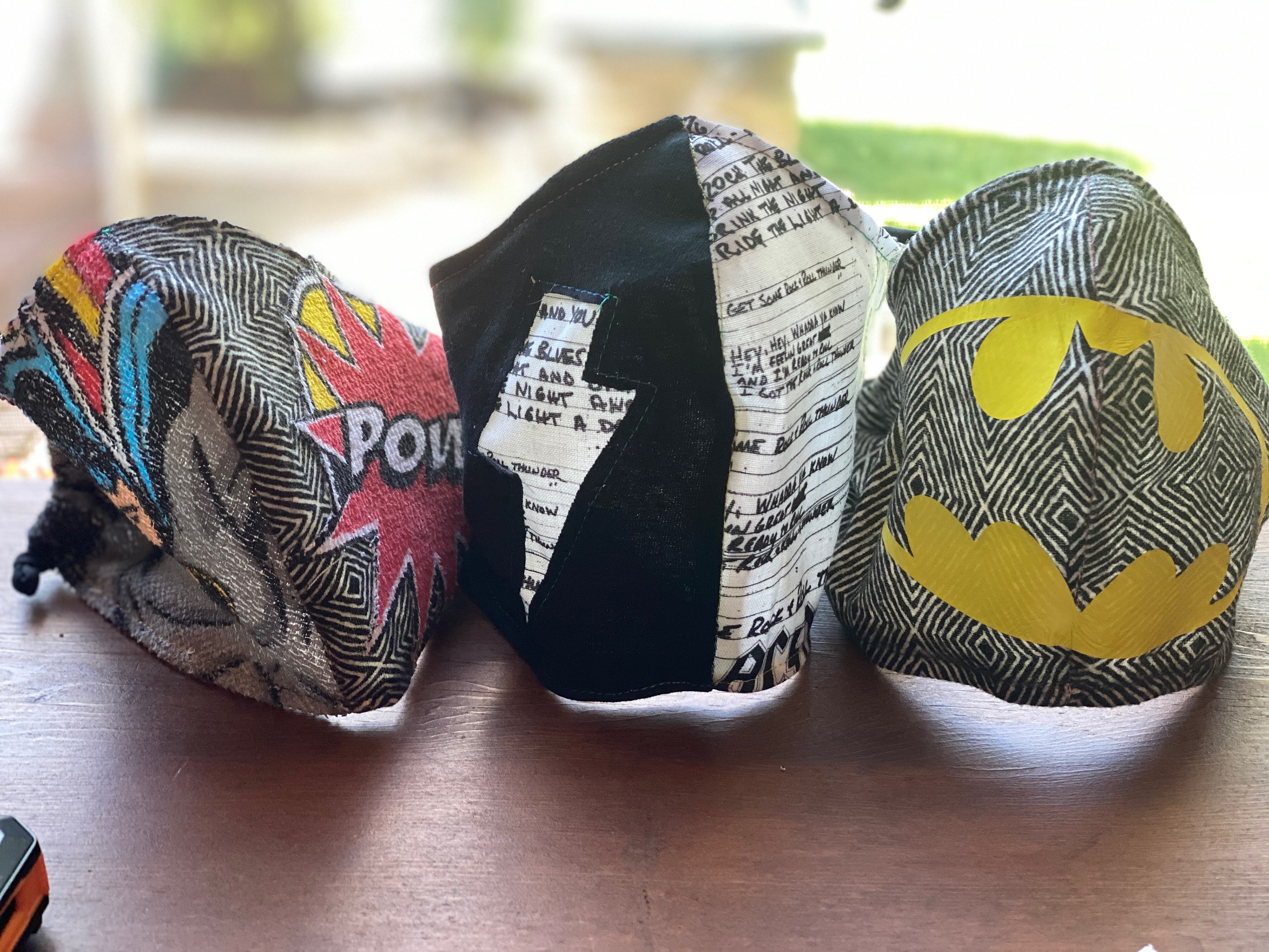 Handmade AC/D and Batman face mask