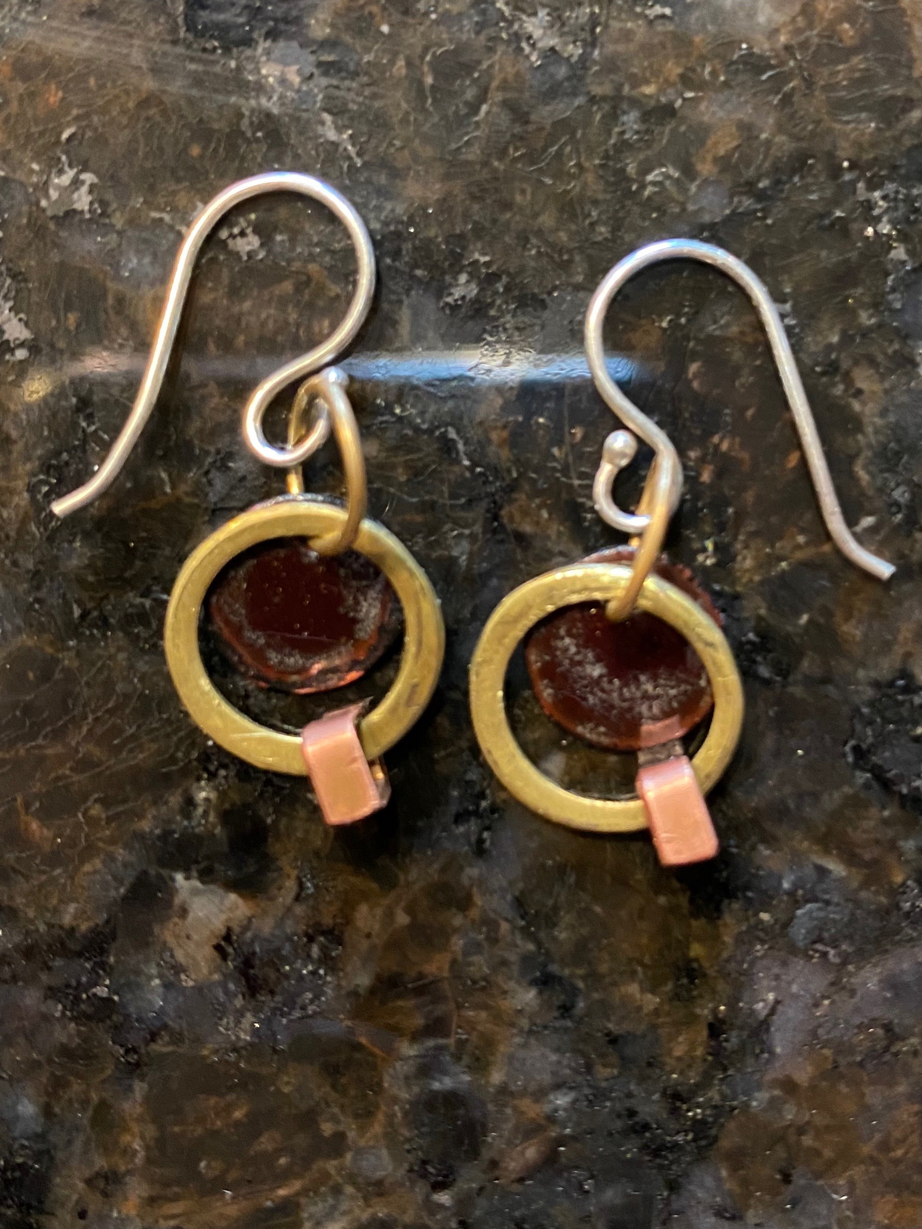 Circle of Love: silver, brass, copper enamel