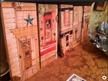 Doors of Canal : Wood burning with water color