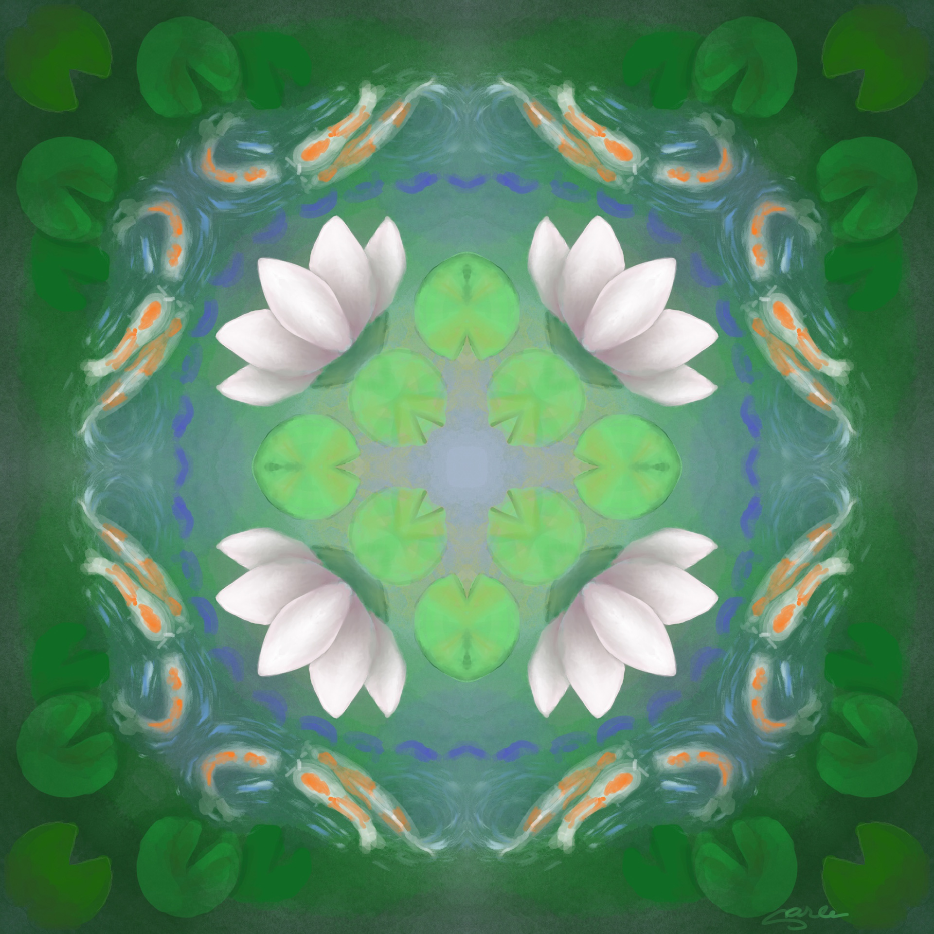 Koi Pond Mandala