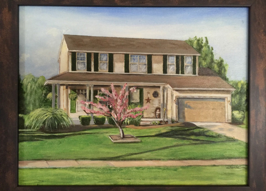 House Portrait, Oil on CanvA