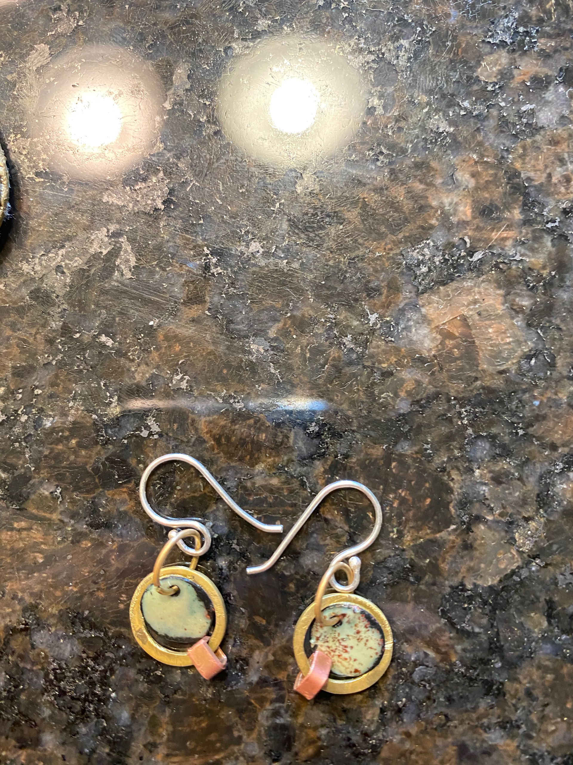 Circle of Love: silver, brass, copper enamel