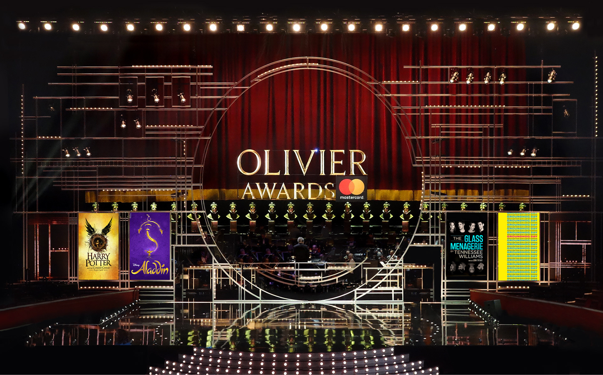 THE OLIVIER AWARDS (2017) Society of London Theatre / ITV. Art Director - Emily Fain. Production Designer - Peter Bingemann