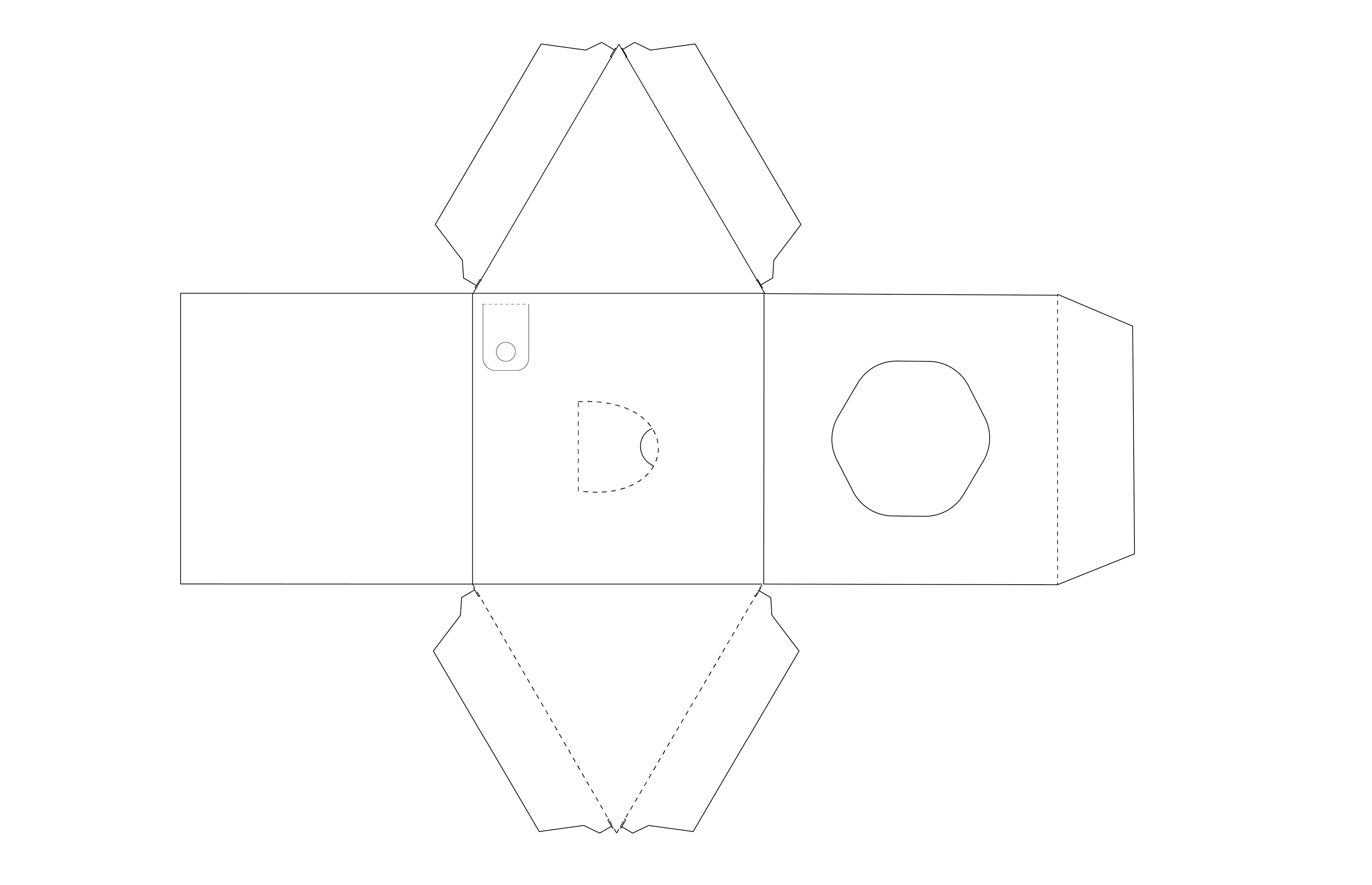a digital file of the custom dieline created for this project