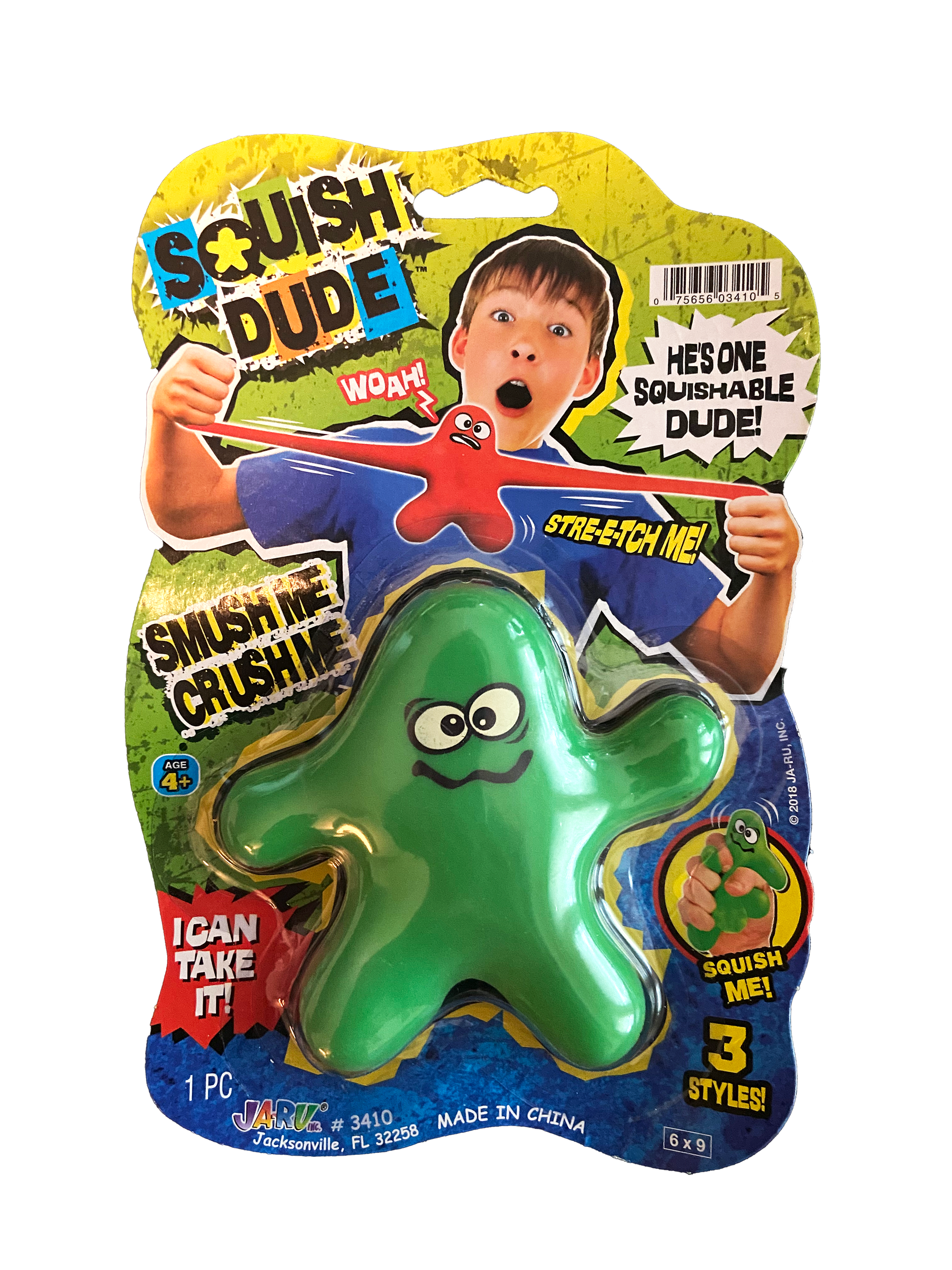 the green toy featured in its original packaging