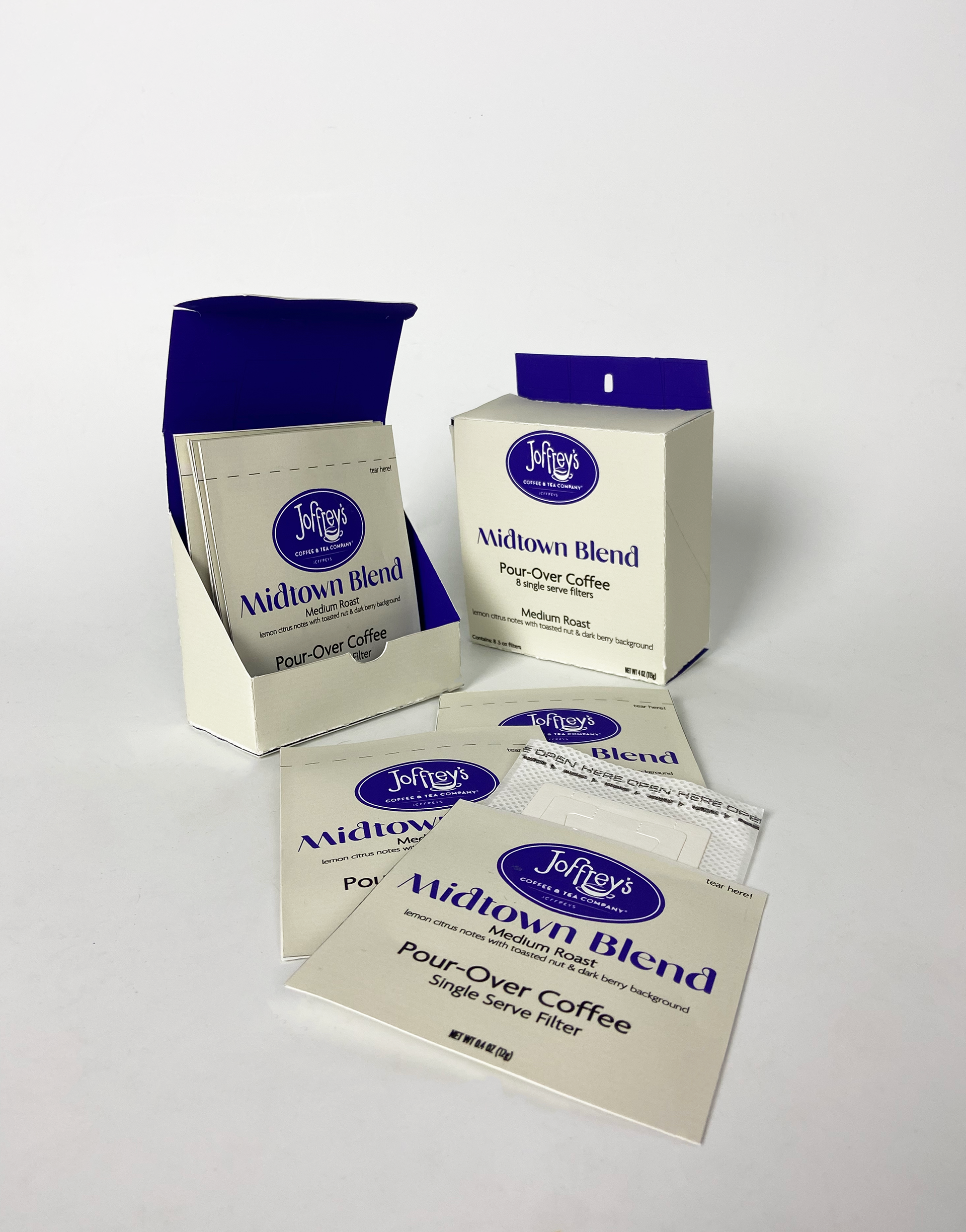 a selection of pour-over coffee boxes and filters