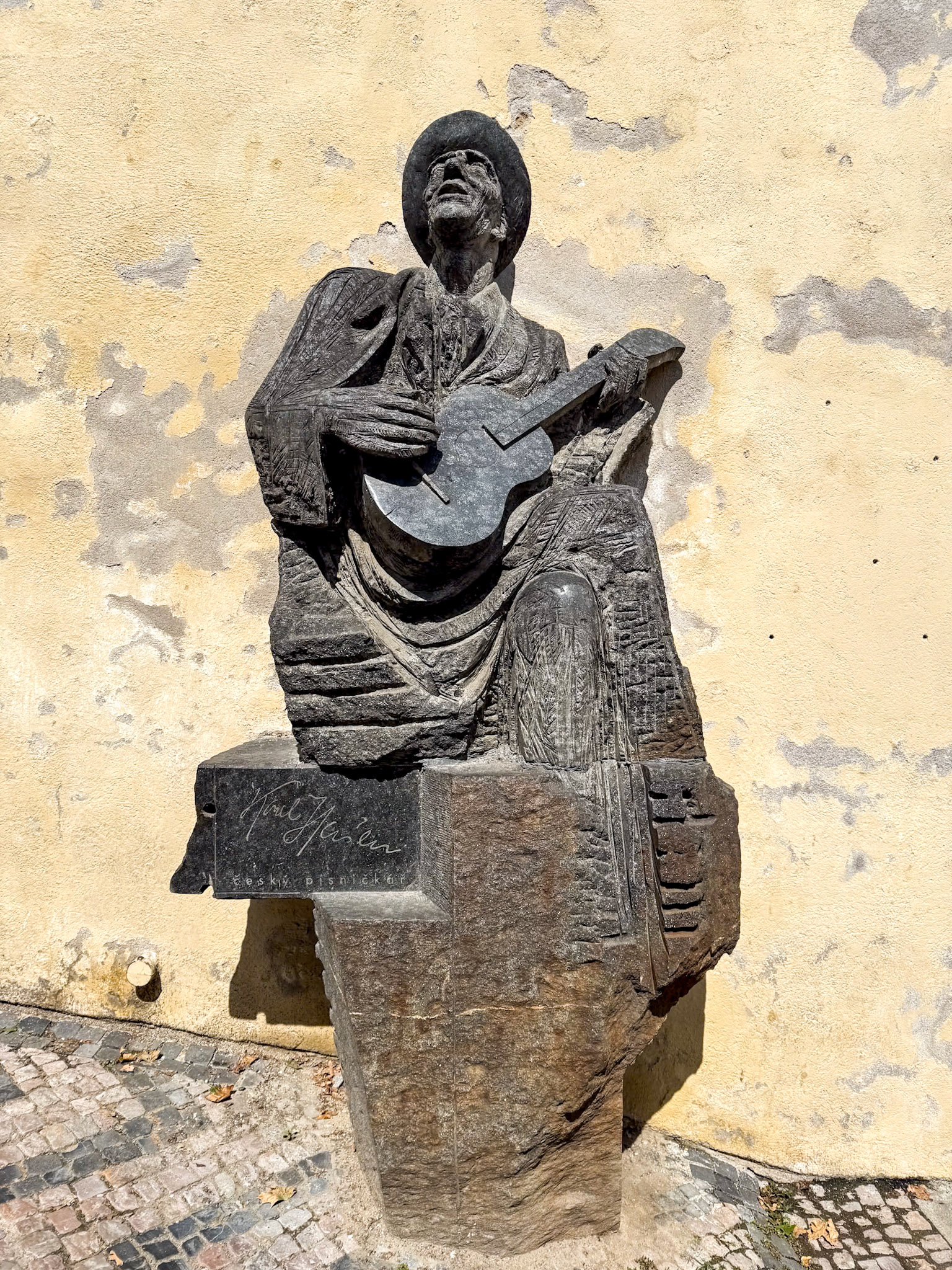 Statue of Karel Hašler - Prague, Czech Republic
