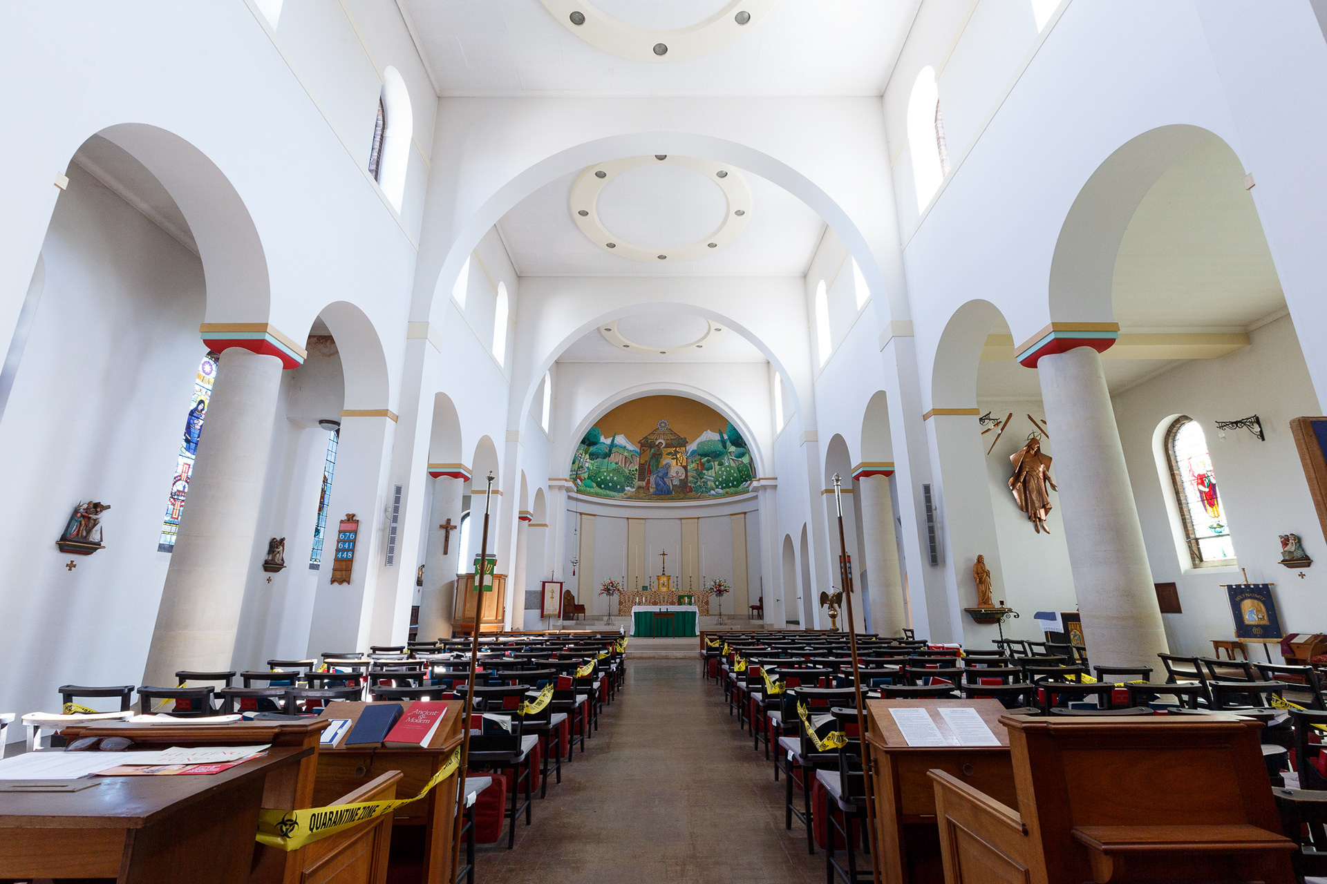 The main altar at the Church of the Holy Nativity in Totterdown, Bristol. Taken by architecture photographer Jake Hitchcock