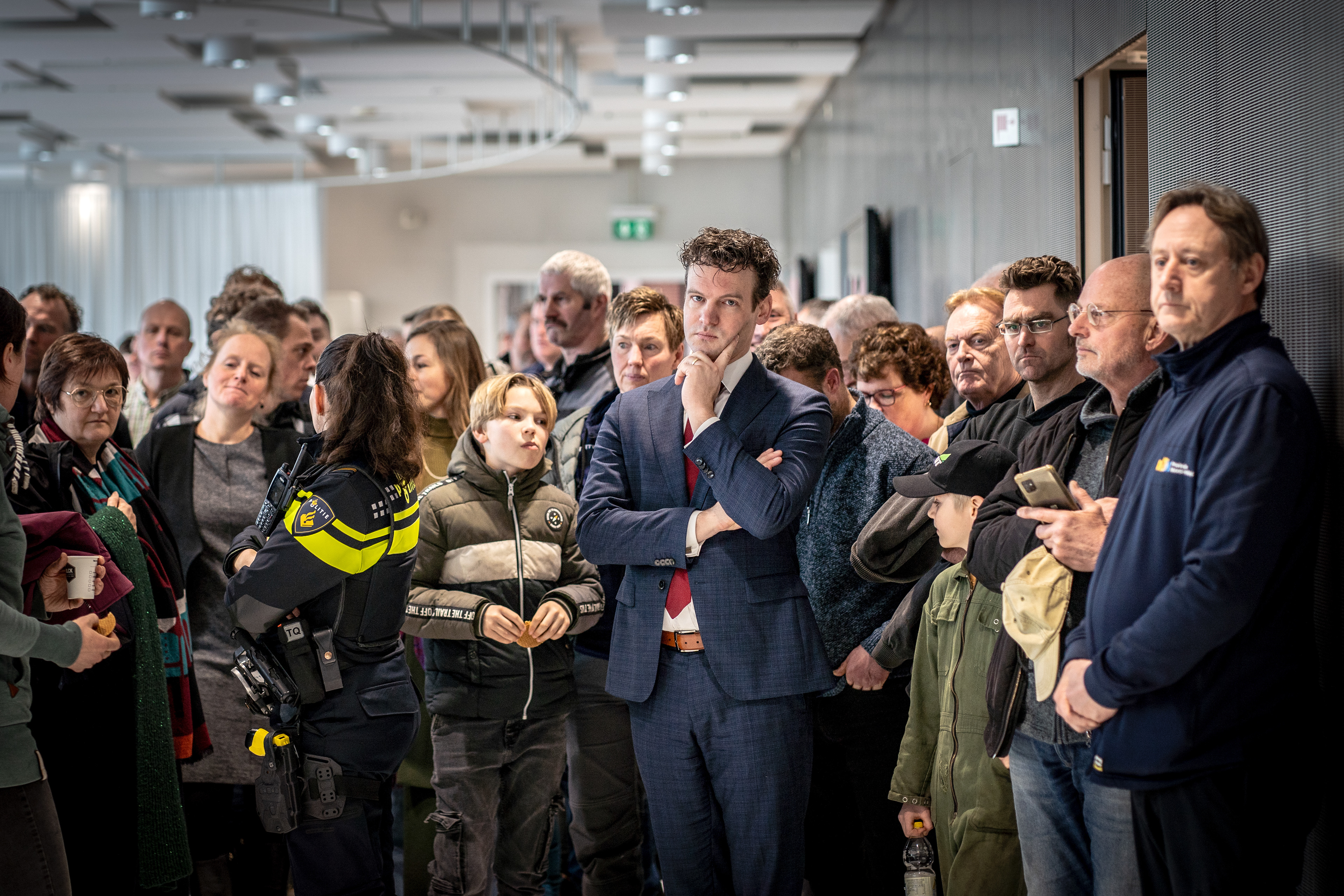 Een groep boeren heeft zich verzameld voor het provinciehuis. Zij hadden een petitie opgesteld met hun zorgen en eisen die zij specifiek in Noord-Holland geregeld willen zien. ANP KJELL HOEXUM