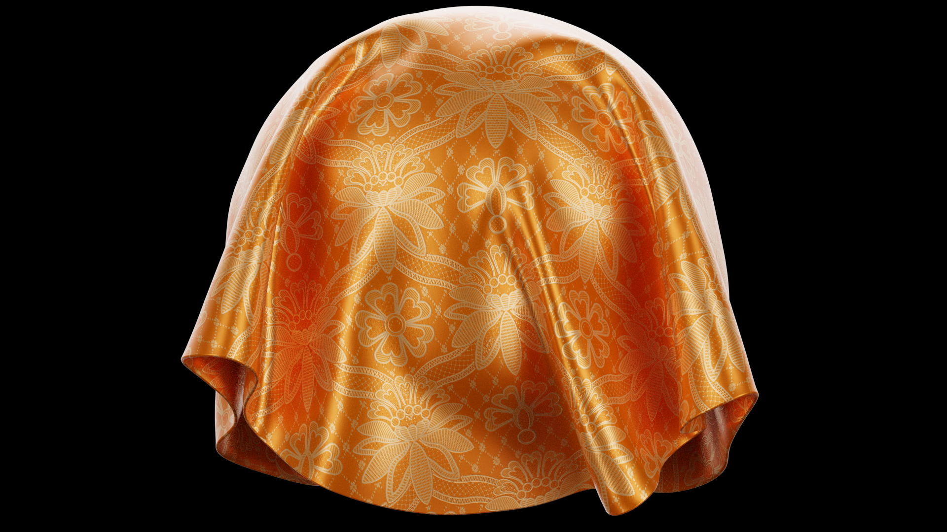 Floral Pattern w/ Charmeuse Silk