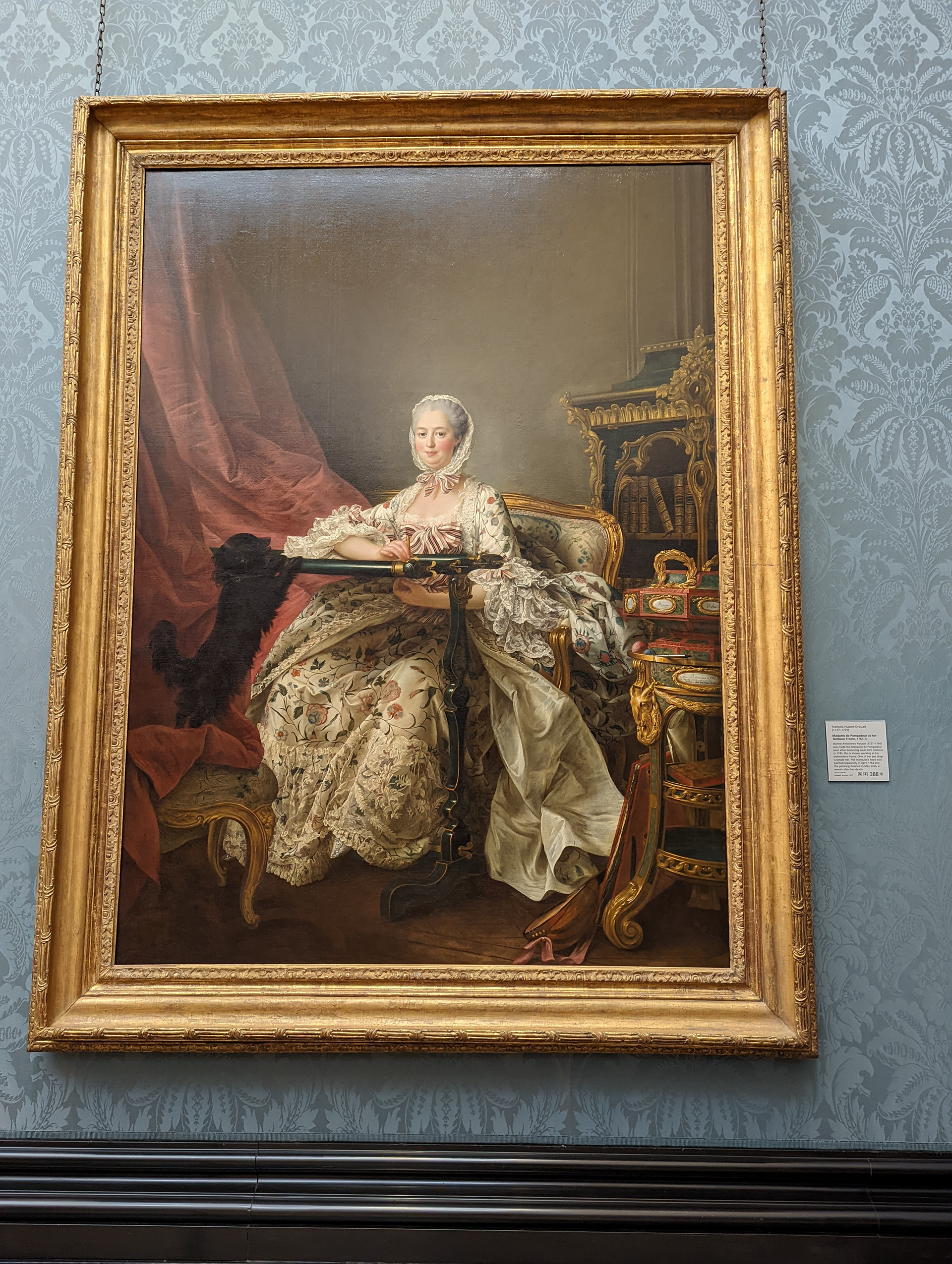 Madame de Pompadour at her Tambour Frame by Francios Hurbert Drouais (National Gallery - London)