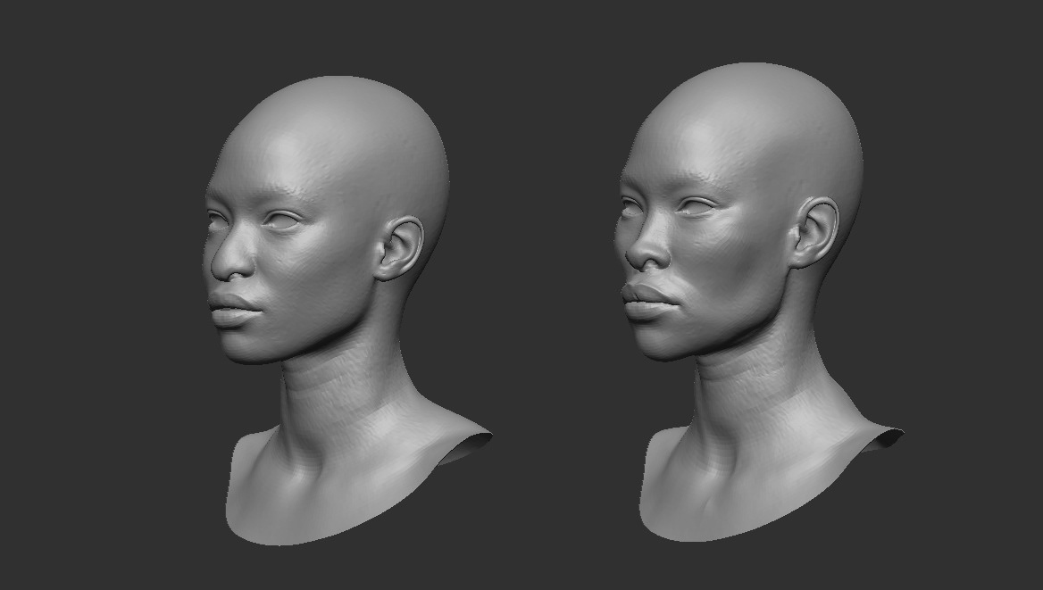 Left: Original Scan Head Right: First Pass Head