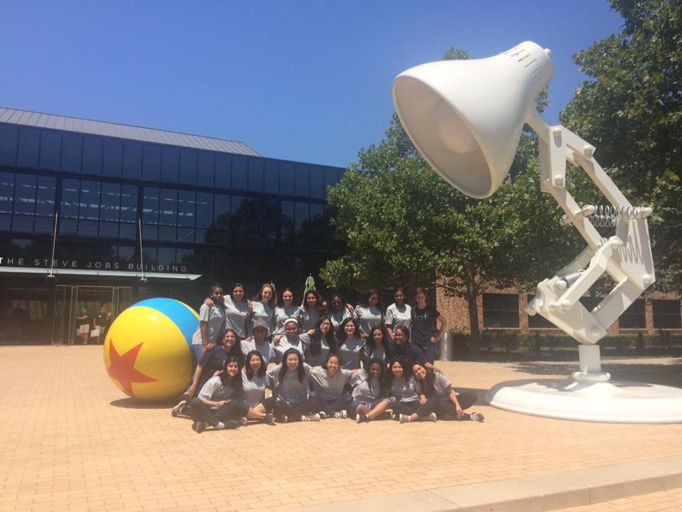 Team Photo with Luxo Jr. and the Pixar Ball