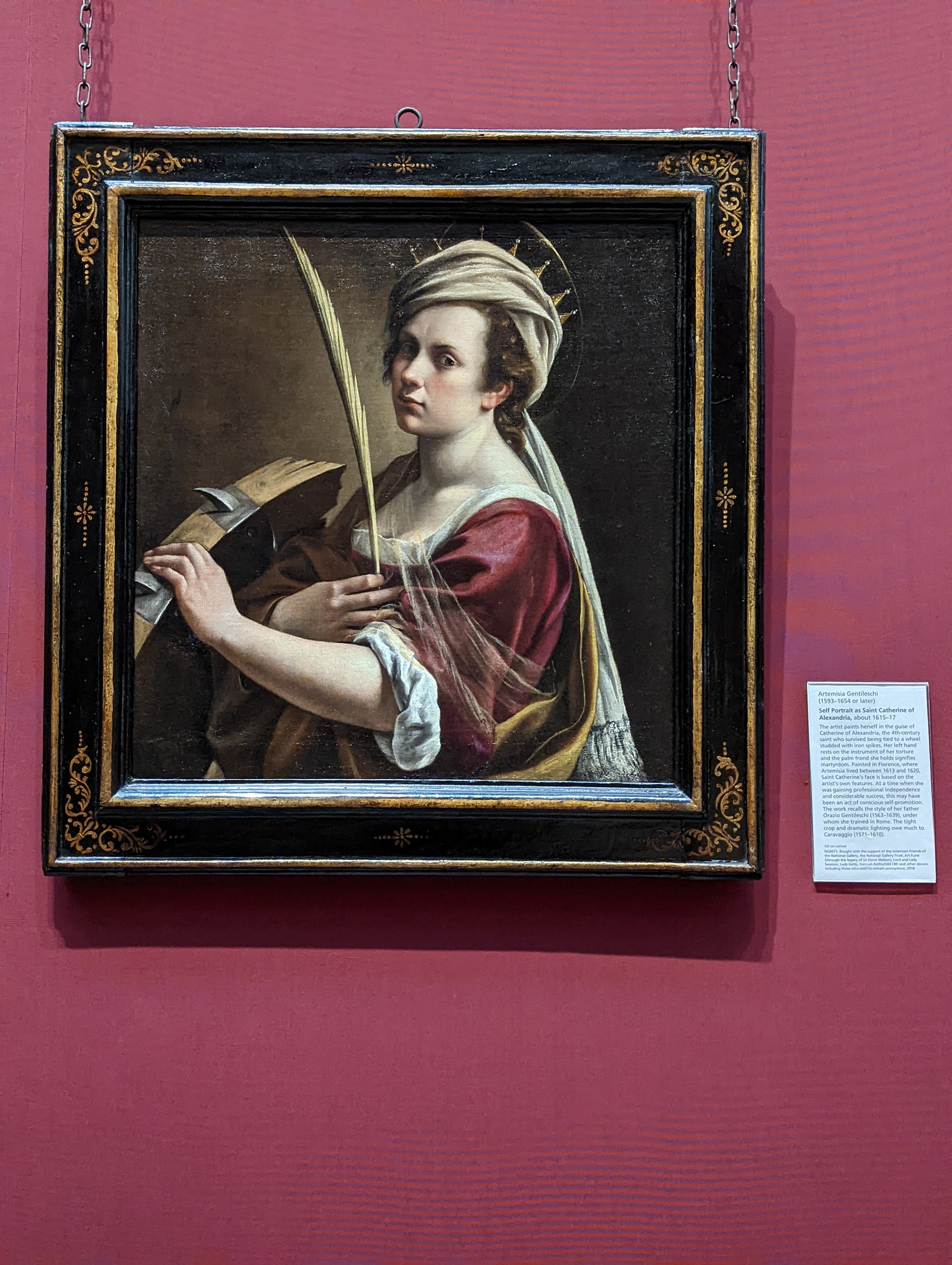 Self Portrait as Saint Catherine of Alexandria by Artemisia Gentileschi (National Gallery - London)