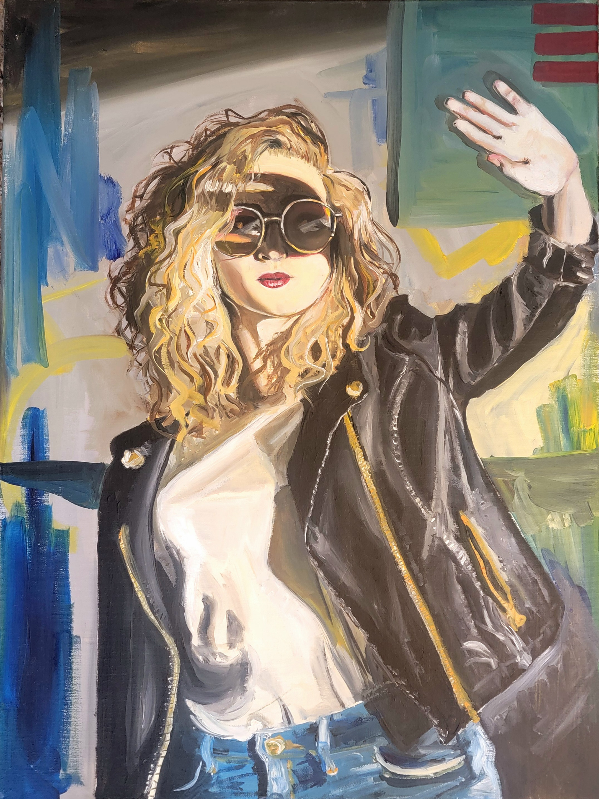 "Future So Bright You Cant See It" 18x24 Oil on Canvas