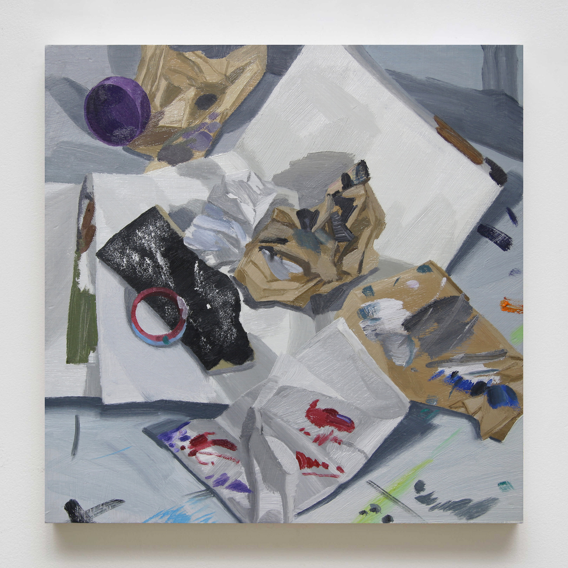 꼬리 무는 그림(작품7), 2020, oil on panel, 32x32cm