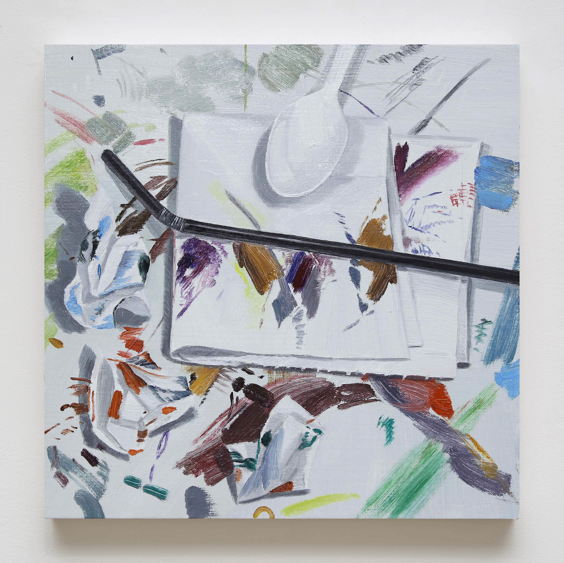 꼬리 무는 그림(작품22), 2020, oil on panel, 32x32cm