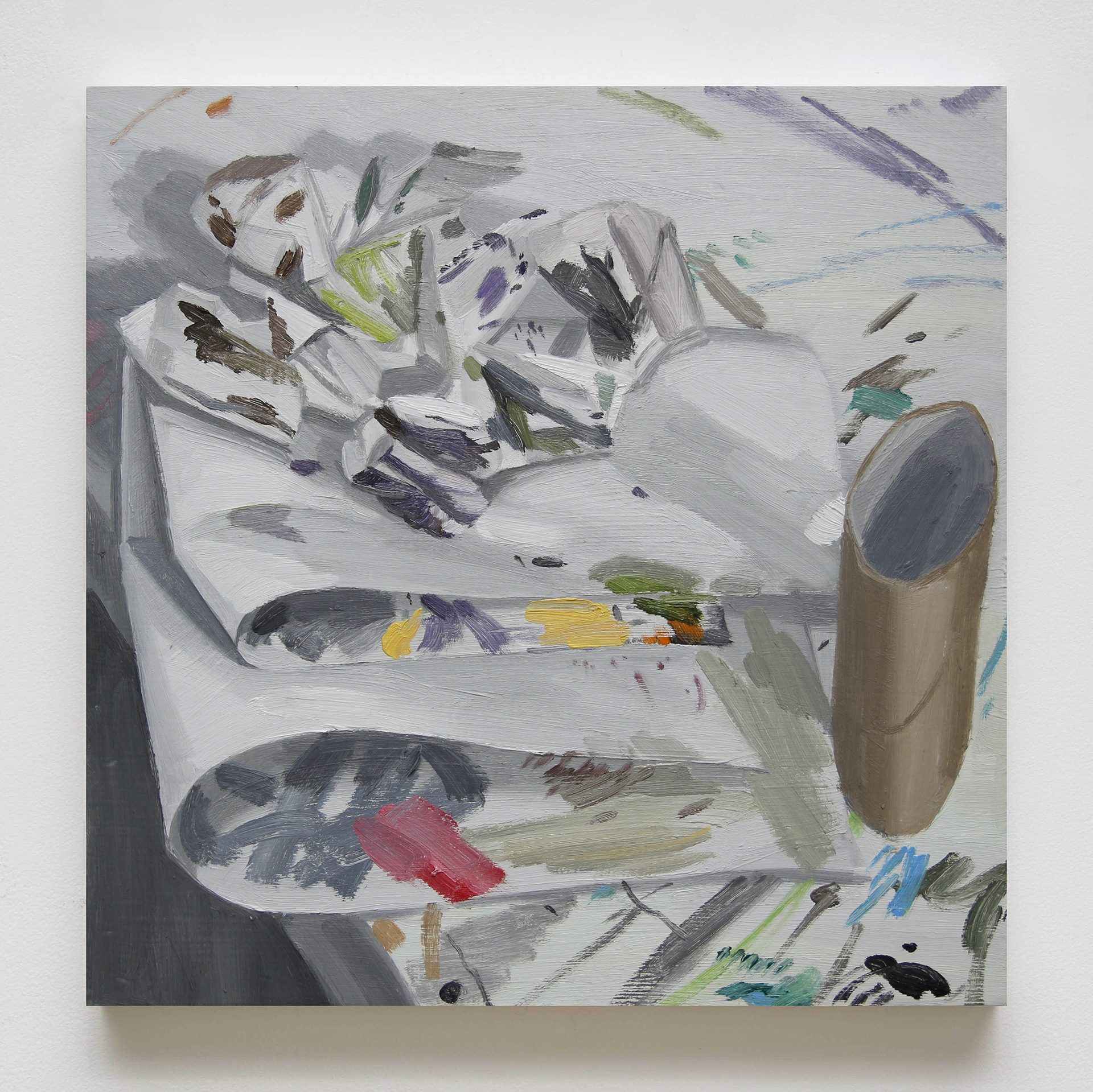 꼬리 무는 그림(작품5), 2020, oil on panel, 32x32cm