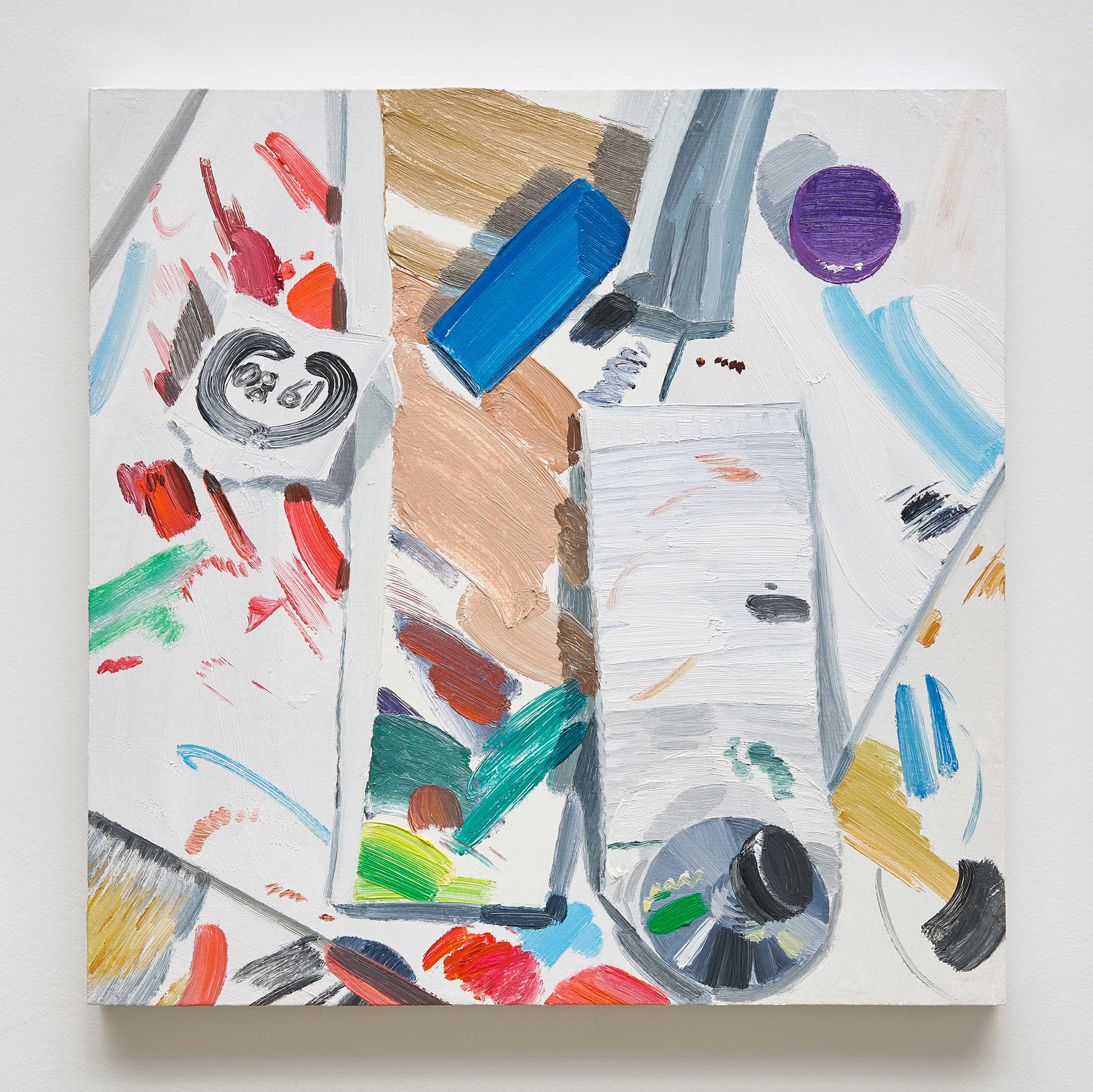 꼬리 무는 그림(작품32), 2020, oil on panel, 32x32cm