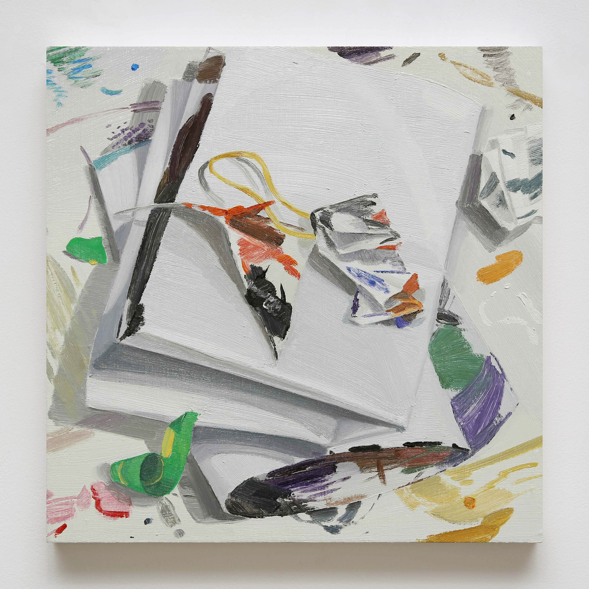 꼬리 무는 그림(작품19), 2020, oil on panel, 32x32cm