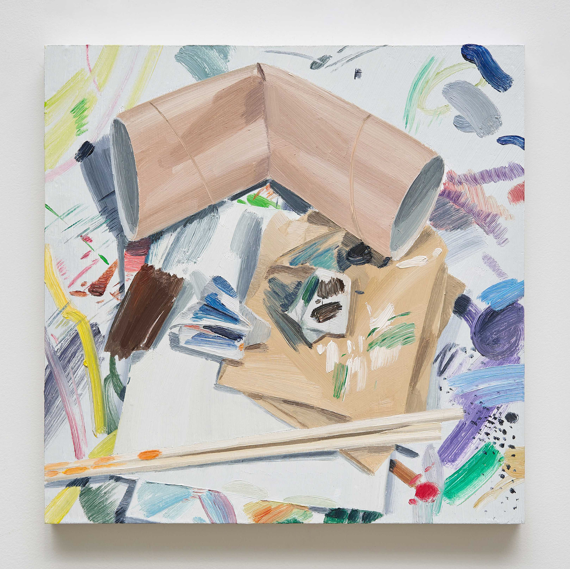 꼬리 무는 그림(작품30), 2020, oil on panel, 32x32cm