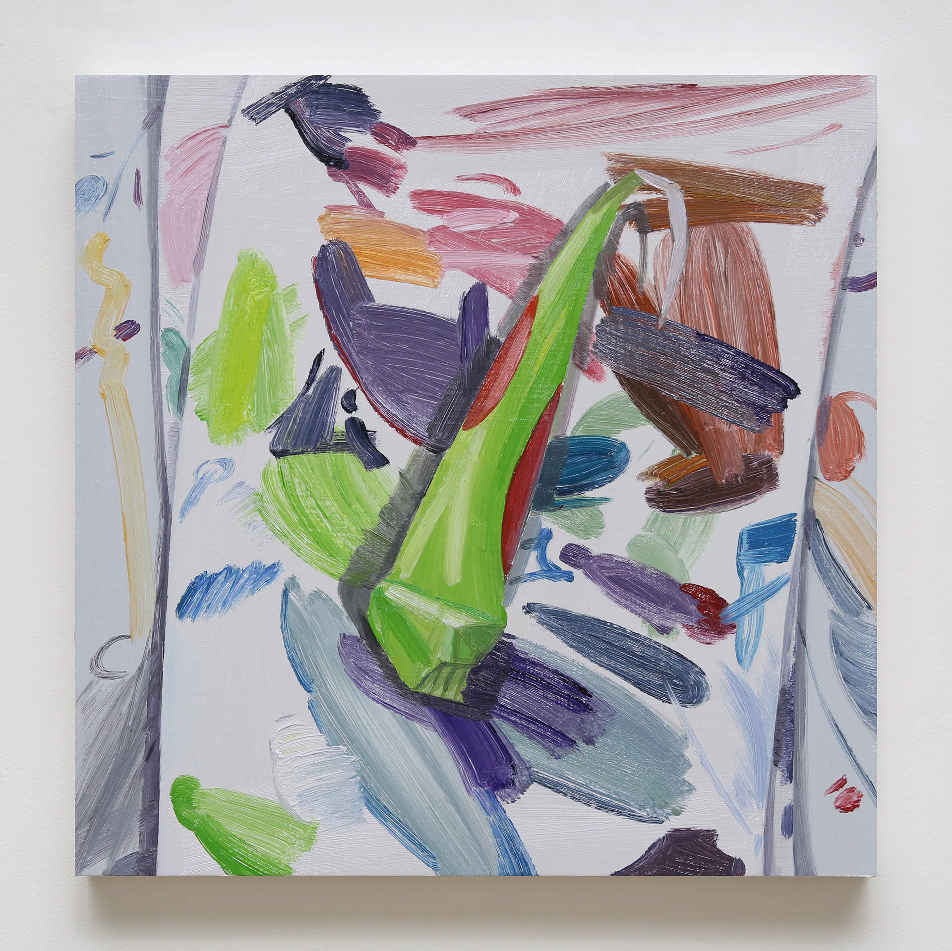 꼬리 무는 그림(작품26), 2020, oil on panel, 32x32cm