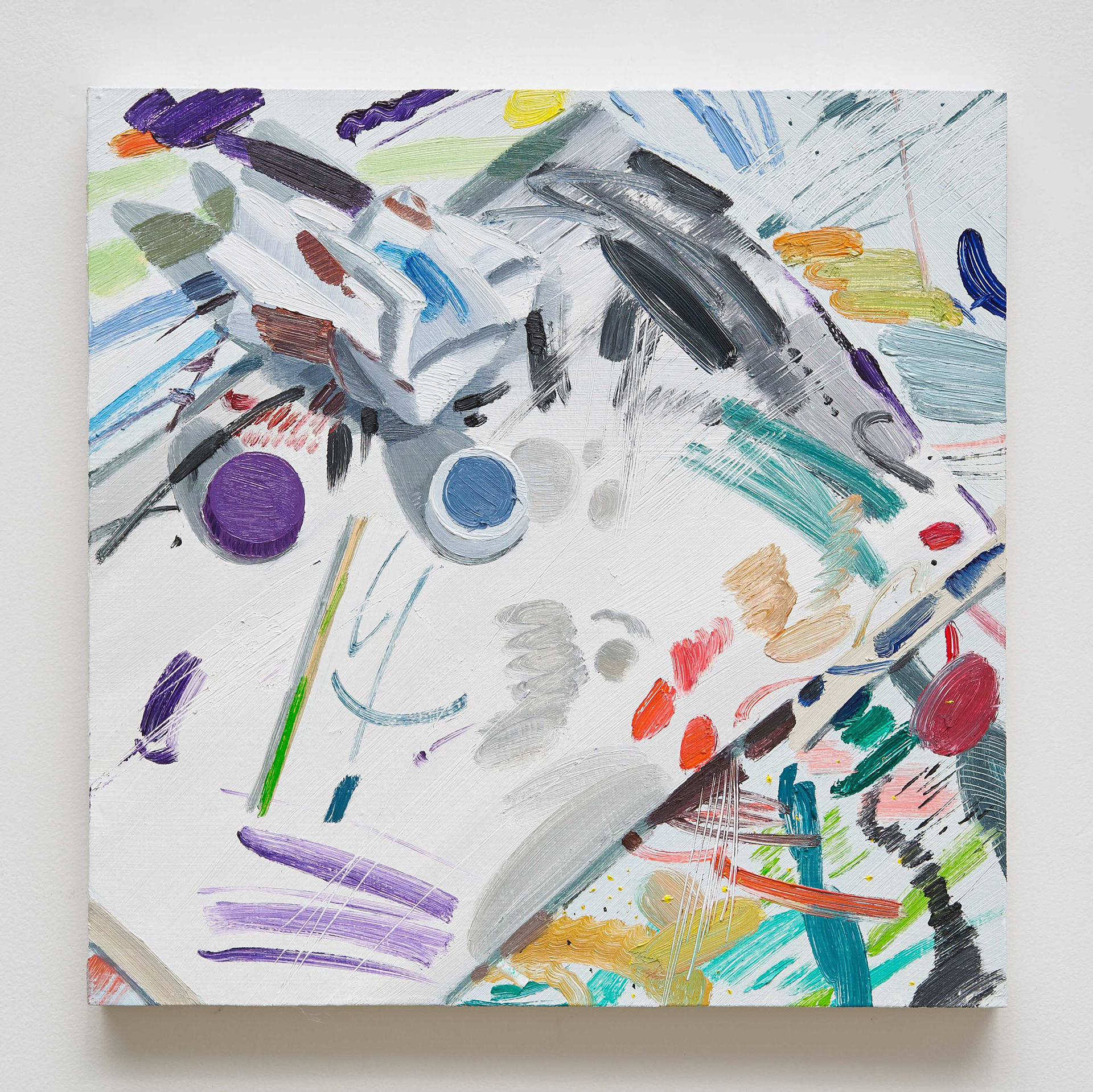 꼬리 무는 그림(작품39), 2020, oil on panel, 32x32cm