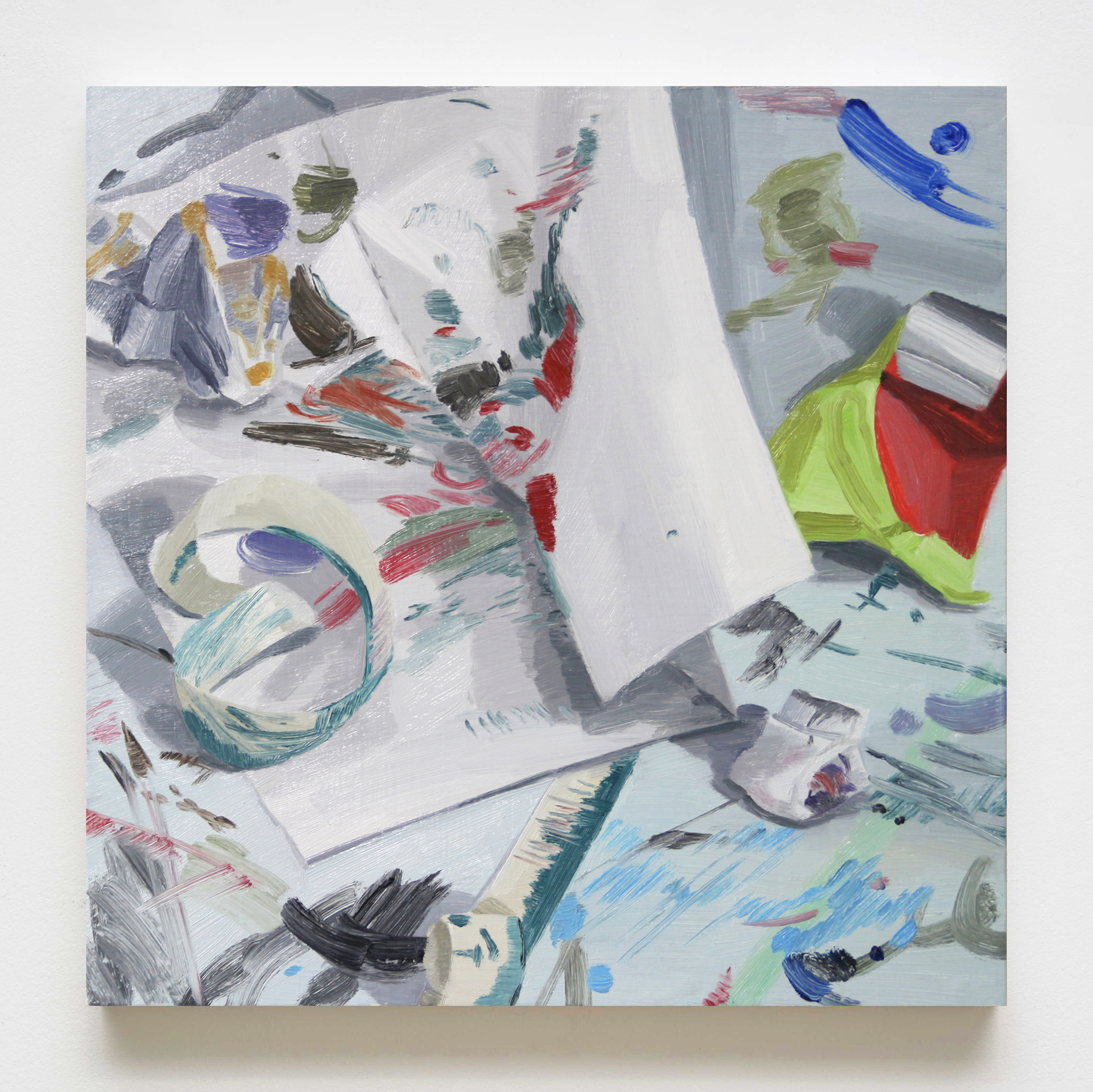 꼬리 무는 그림(작품10), 2020, oil on panel, 32x32cm