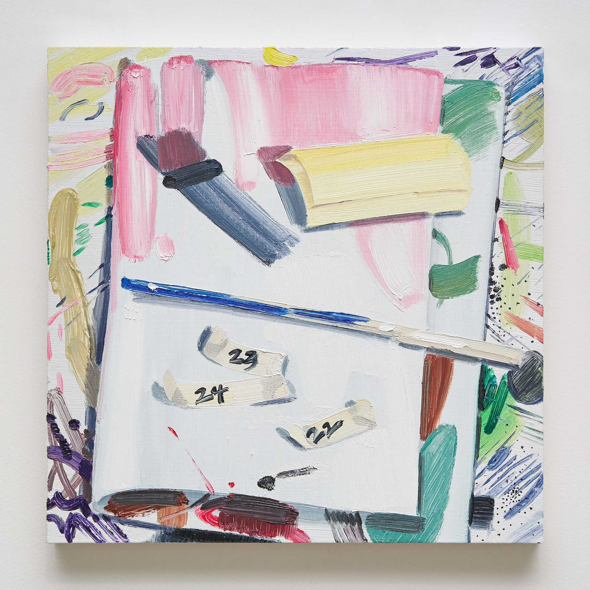 꼬리 무는 그림(작품41), 2020, oil on panel, 32x32cm