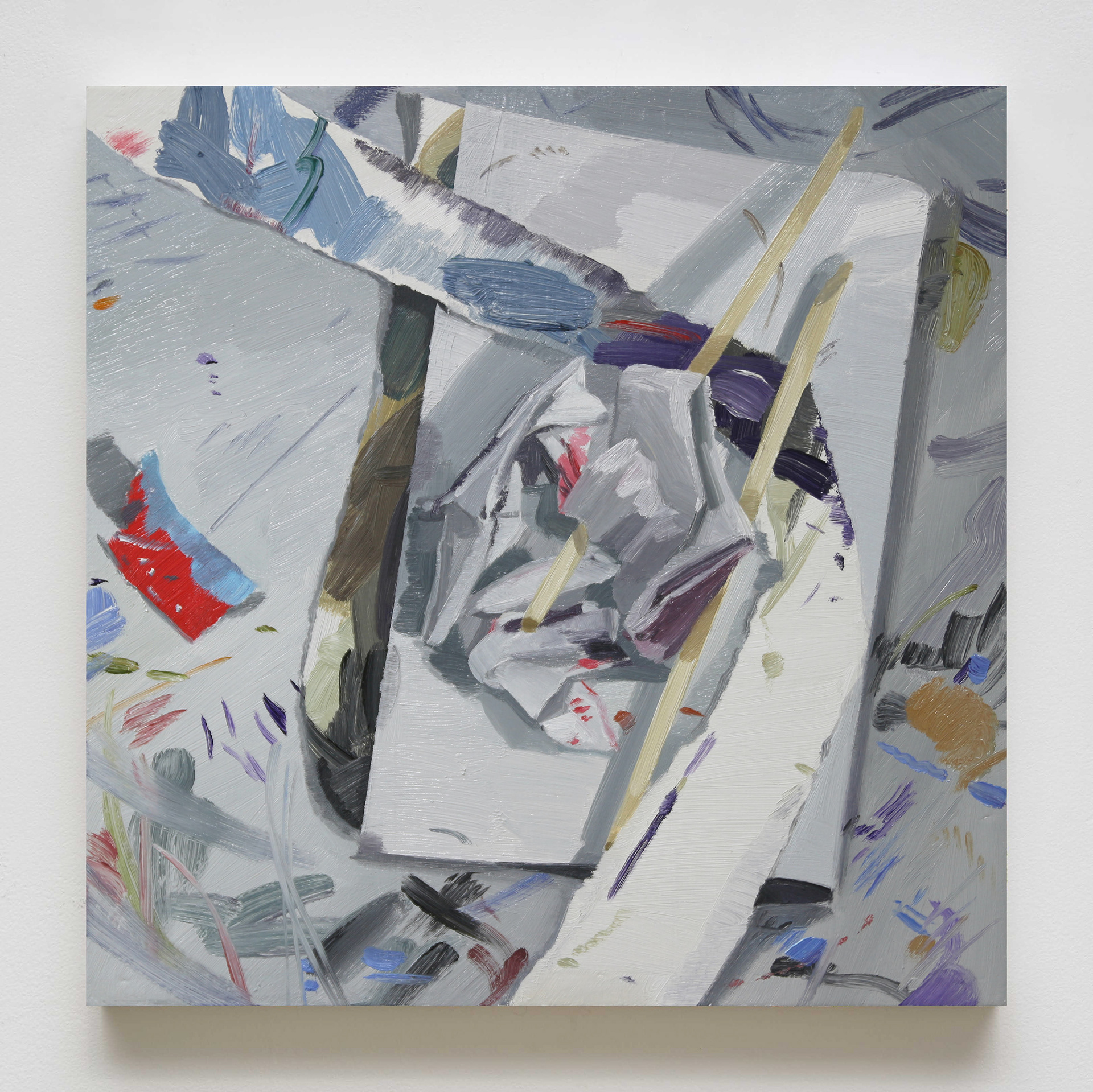 꼬리 무는 그림(작품8), 2020, oil on panel, 32x32cm