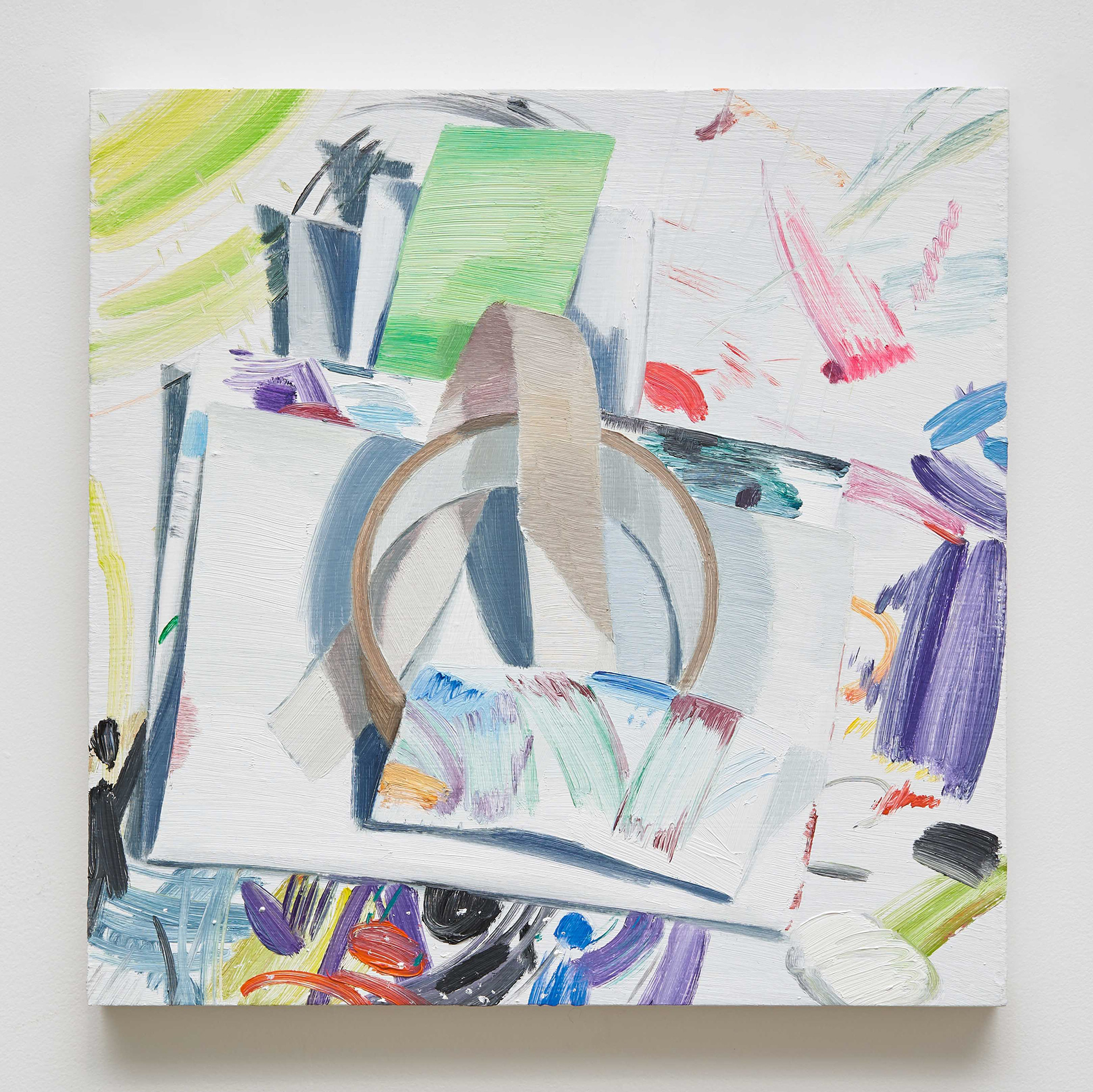 꼬리 무는 그림(작품28), 2020, oil on panel, 32x32cm