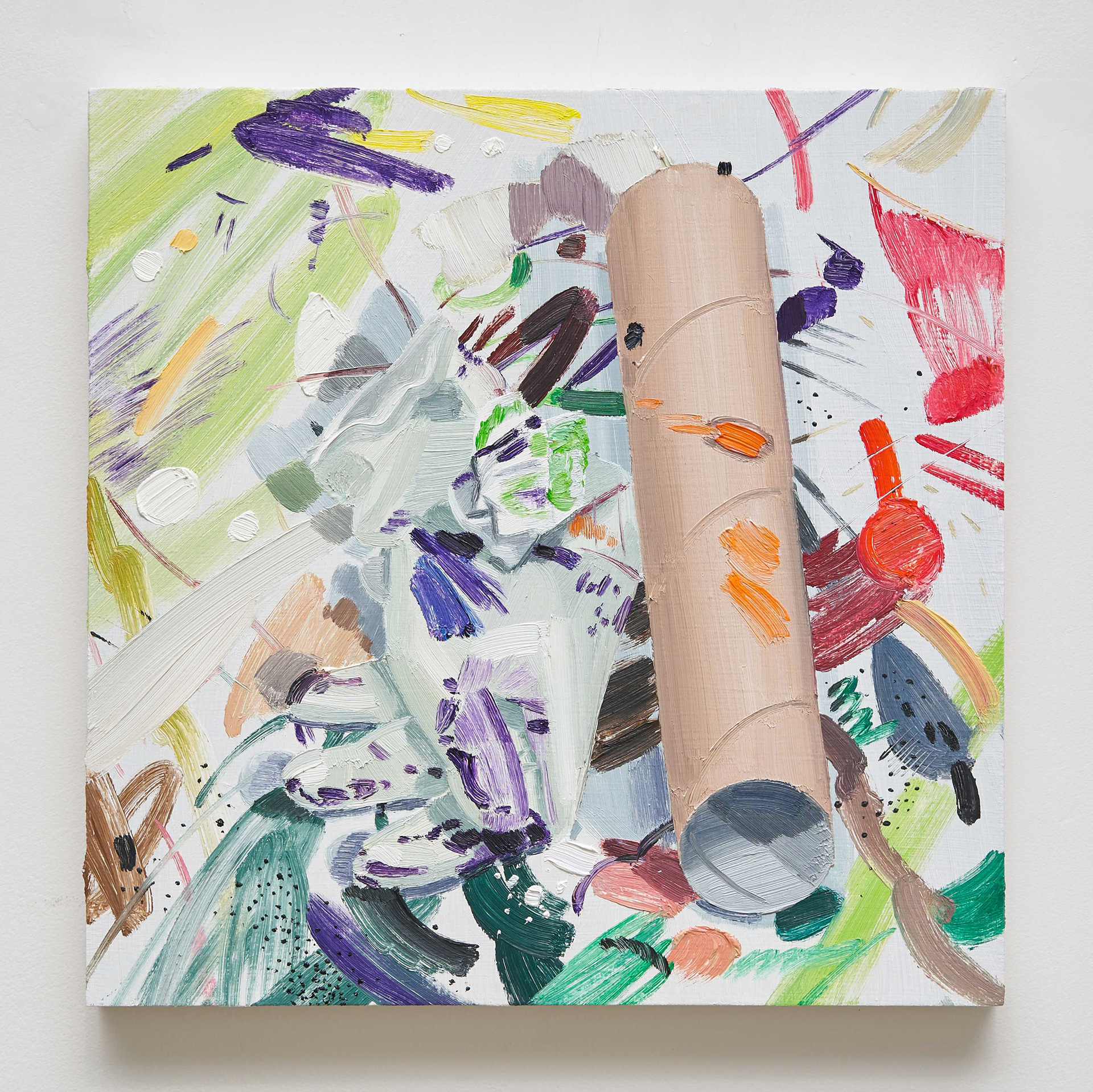 꼬리 무는 그림(작품40), 2020, oil on panel, 32x32cm