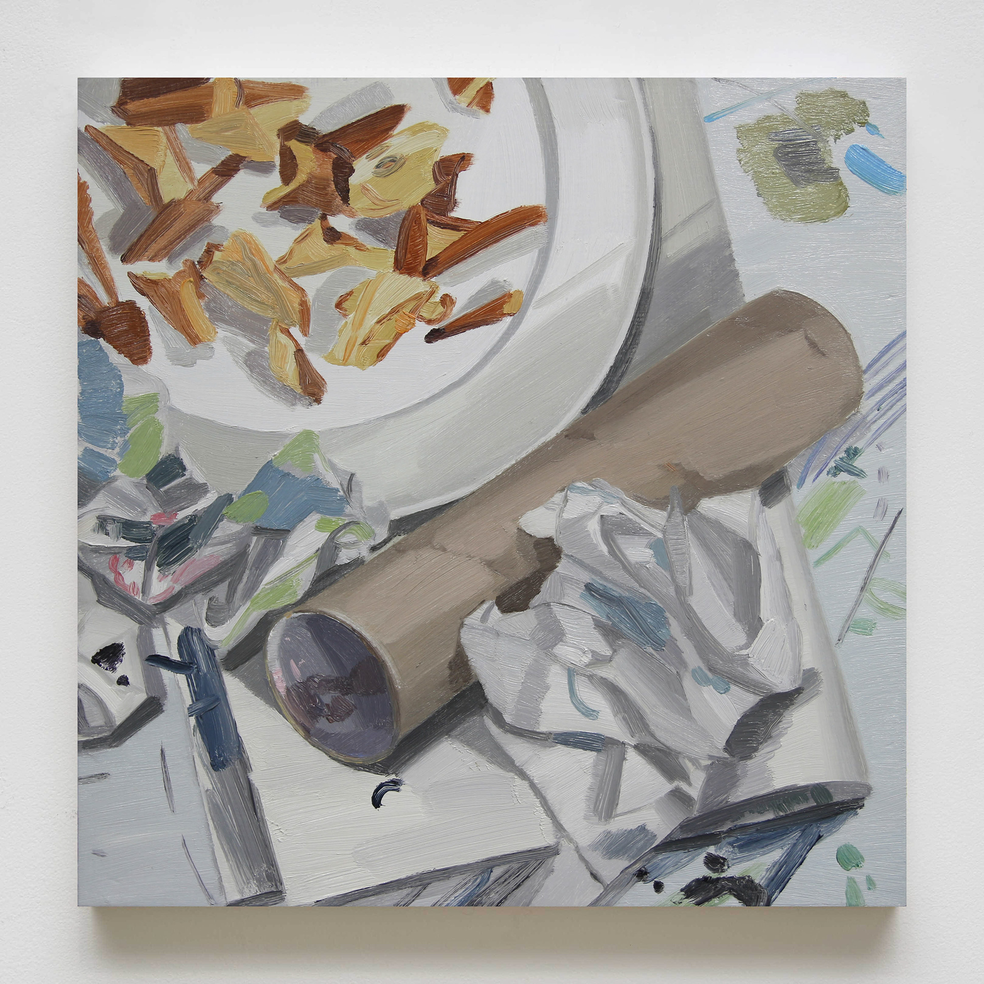 꼬리 무는 그림(작품4), 2020, oil on panel, 32x32cm