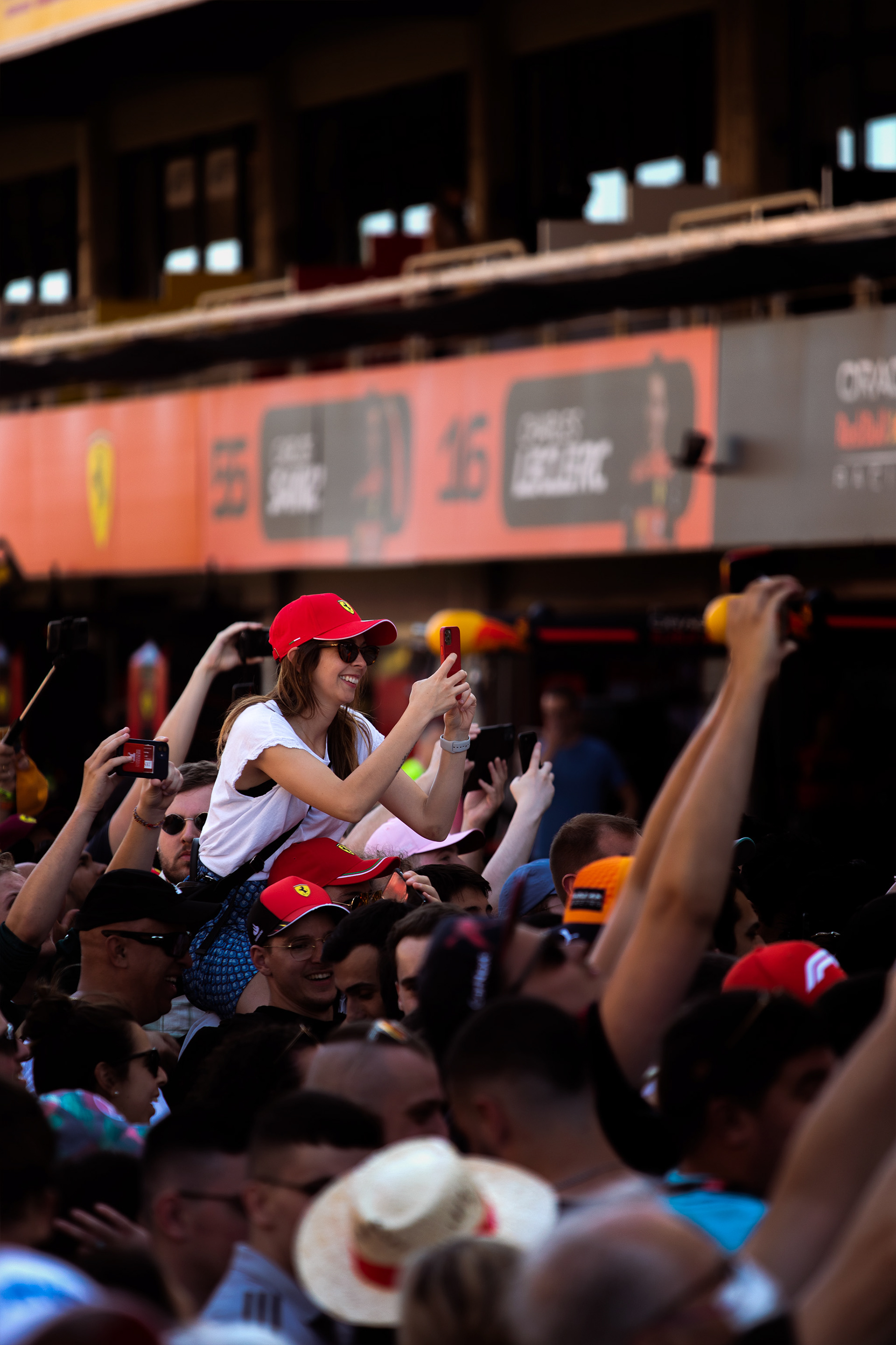 Fans at the Barcelona Grand Prix