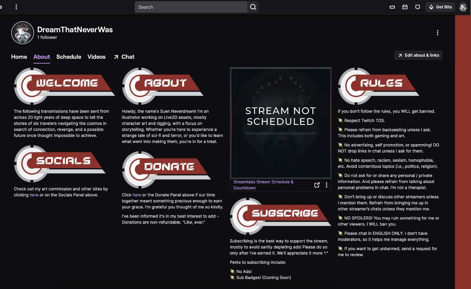 Twitch Panels