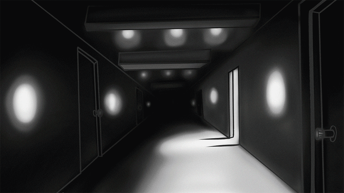 Spooky hallway
