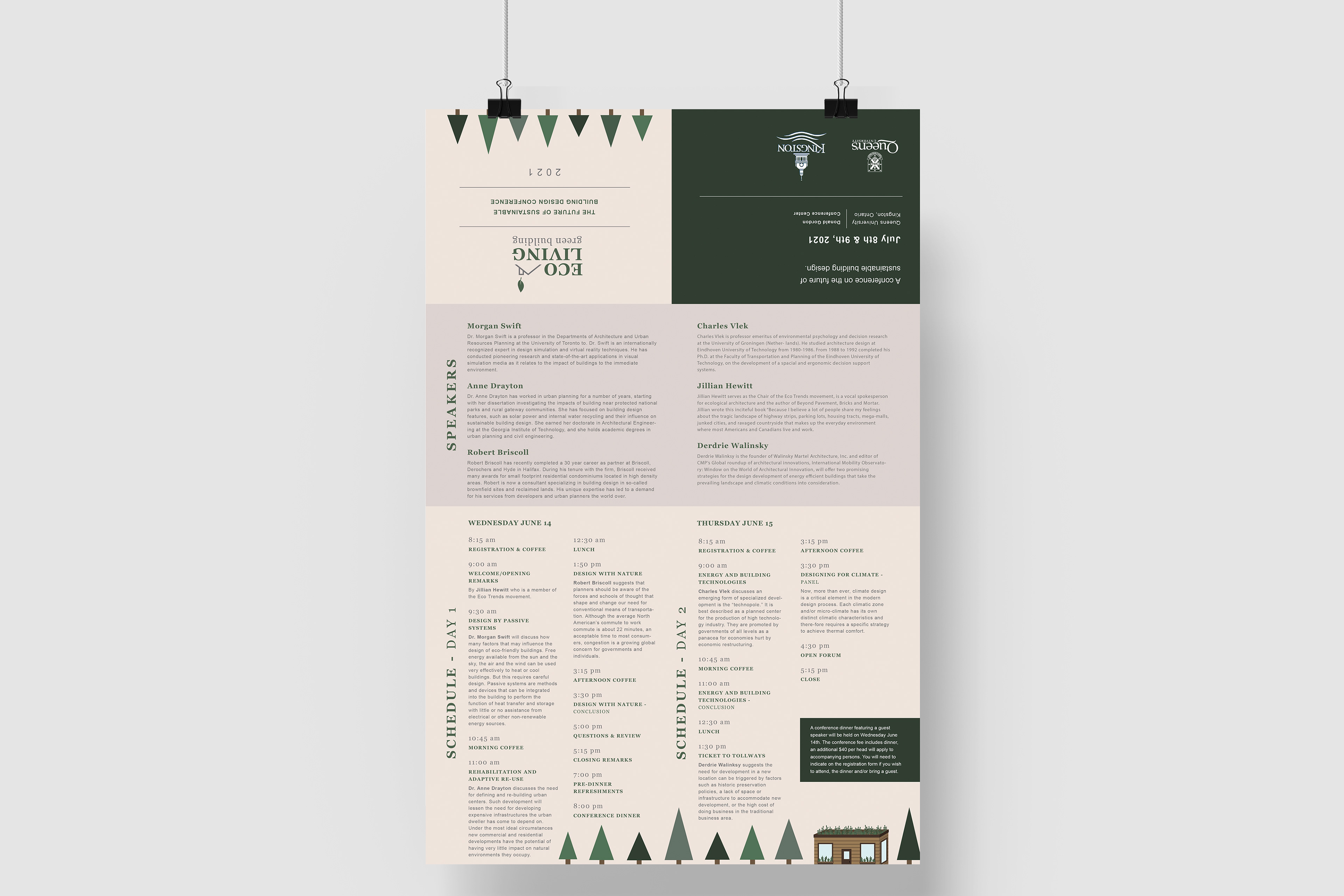Eco living pamphlet (back of poster)