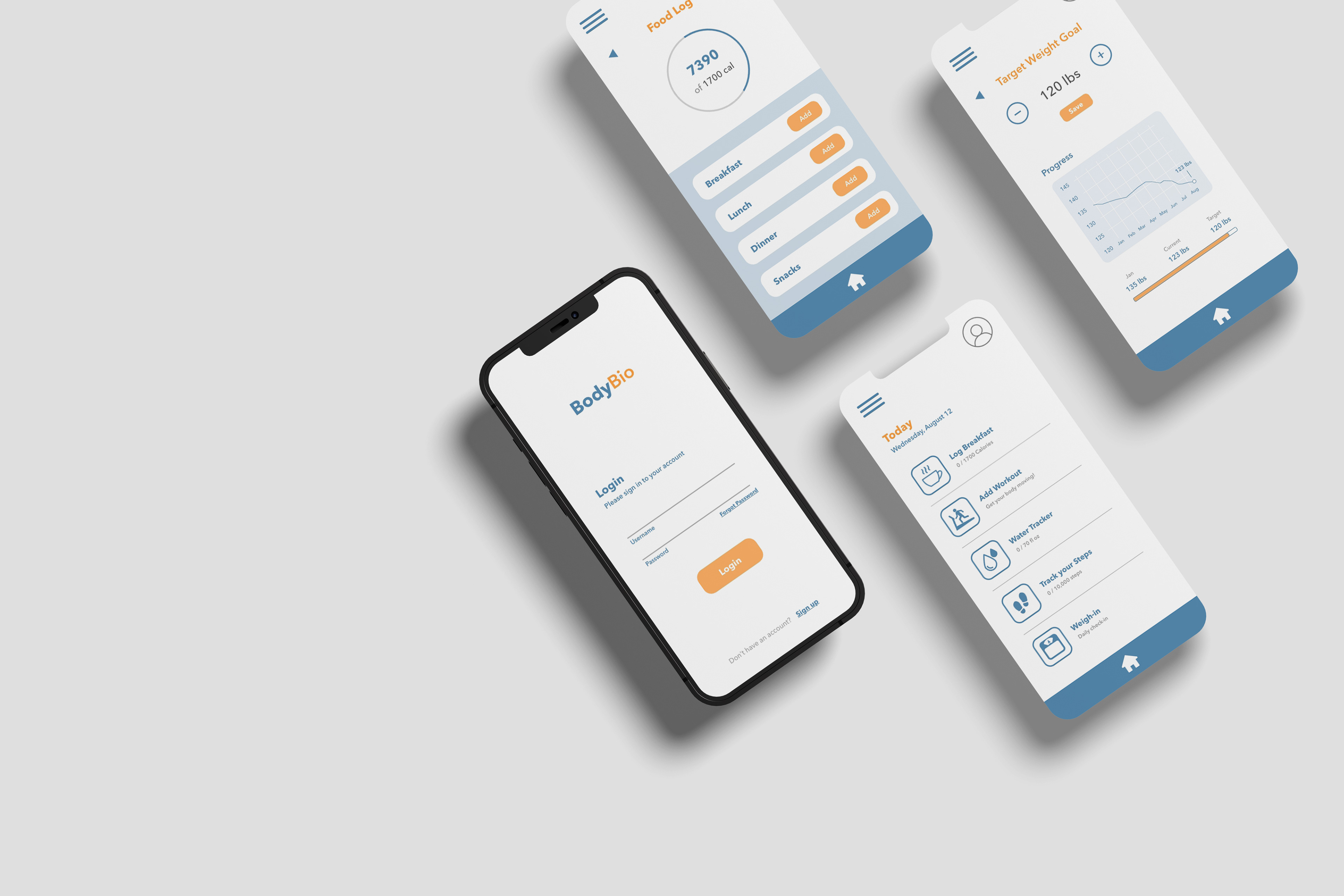 App shown on phone screens