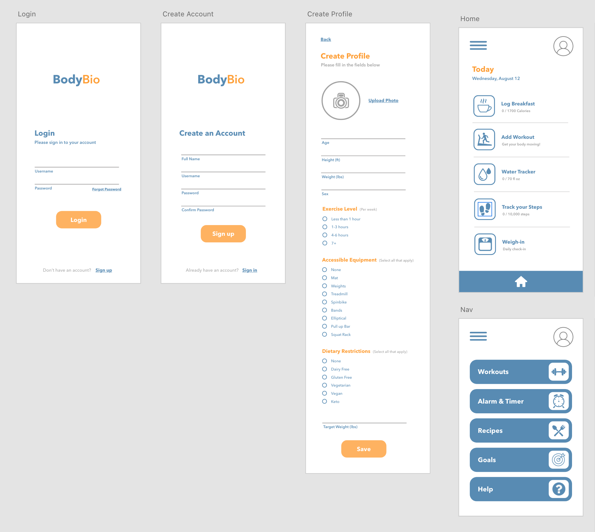 All app screens