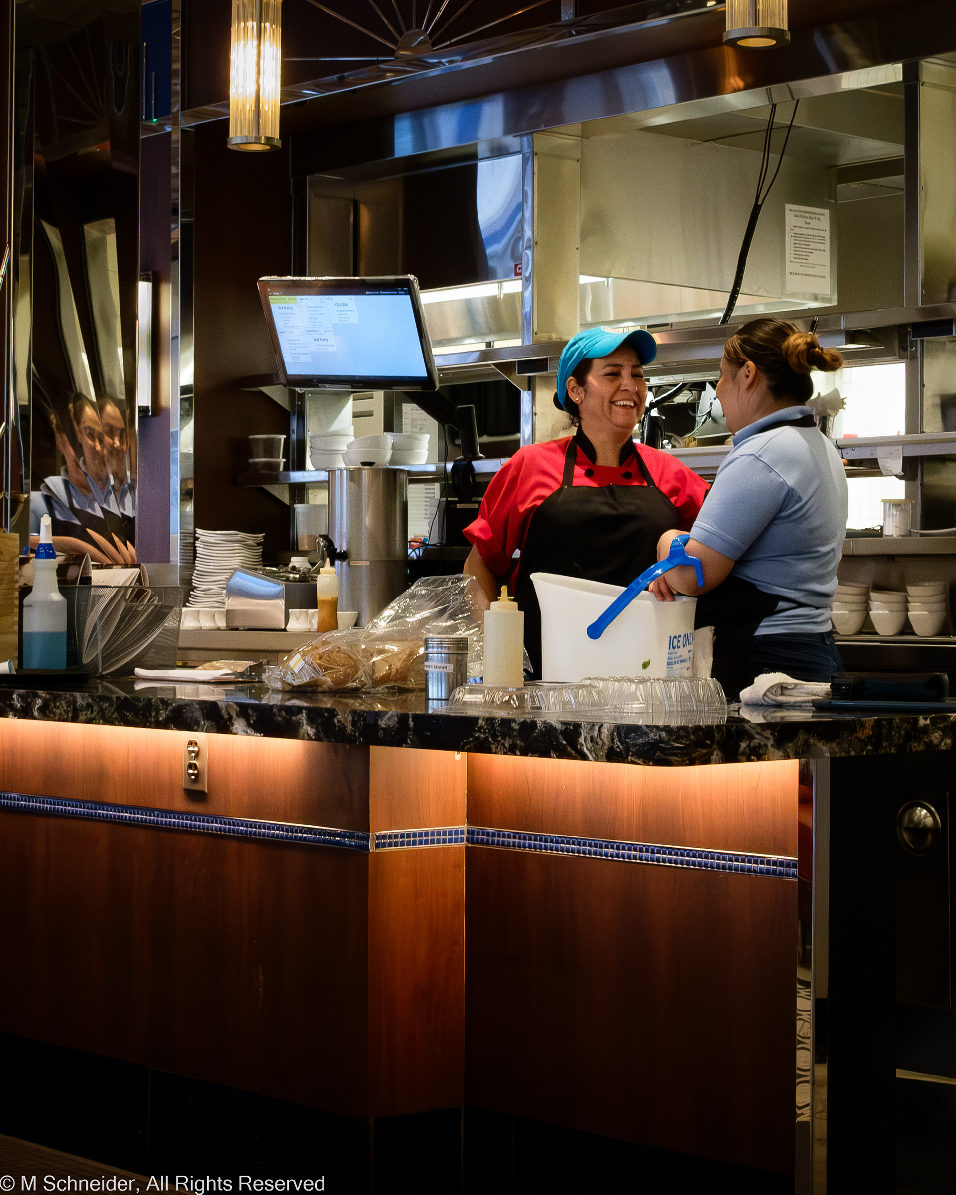 Staff Chatting after the Lunch Rush