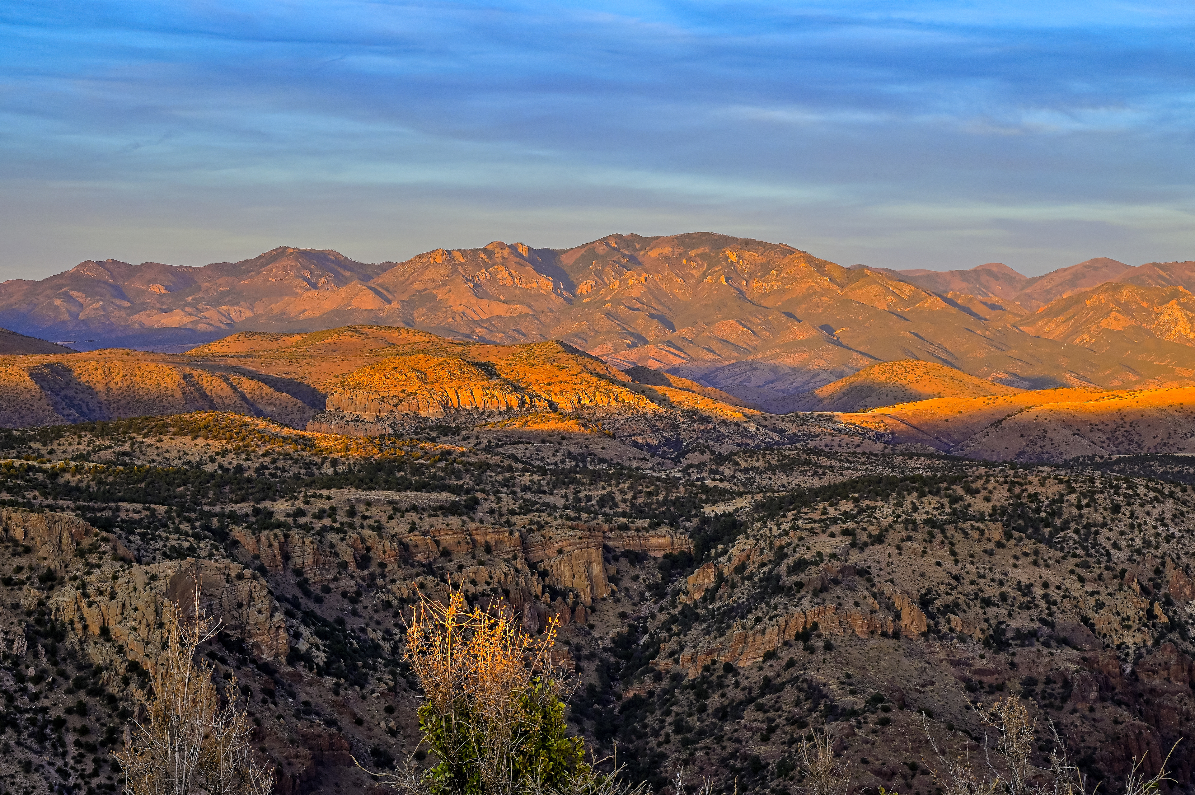 Sunset on the Mogollon Mountains, New Mexico