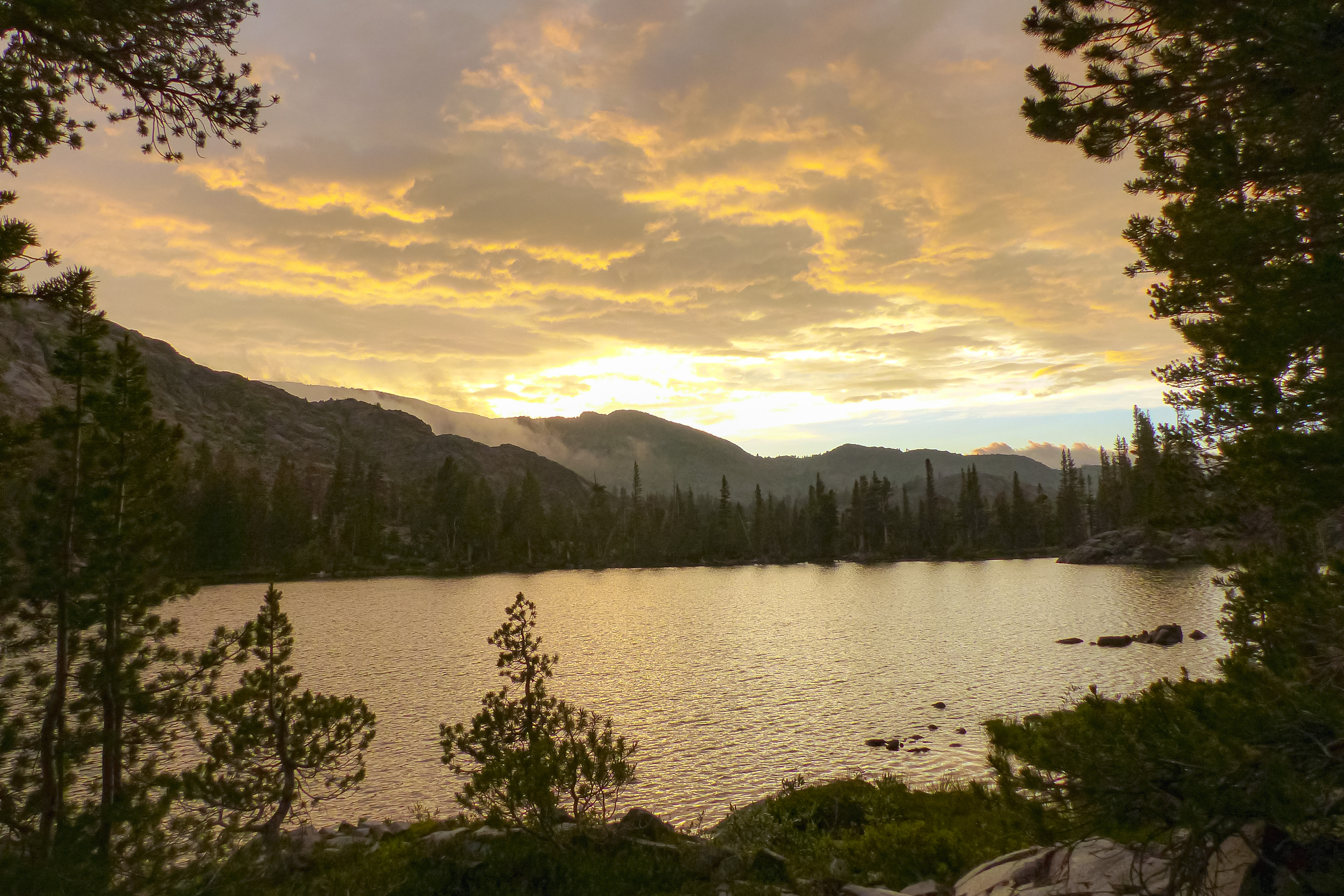 Cora Lake at Sunset, Hoover Wilderness, California